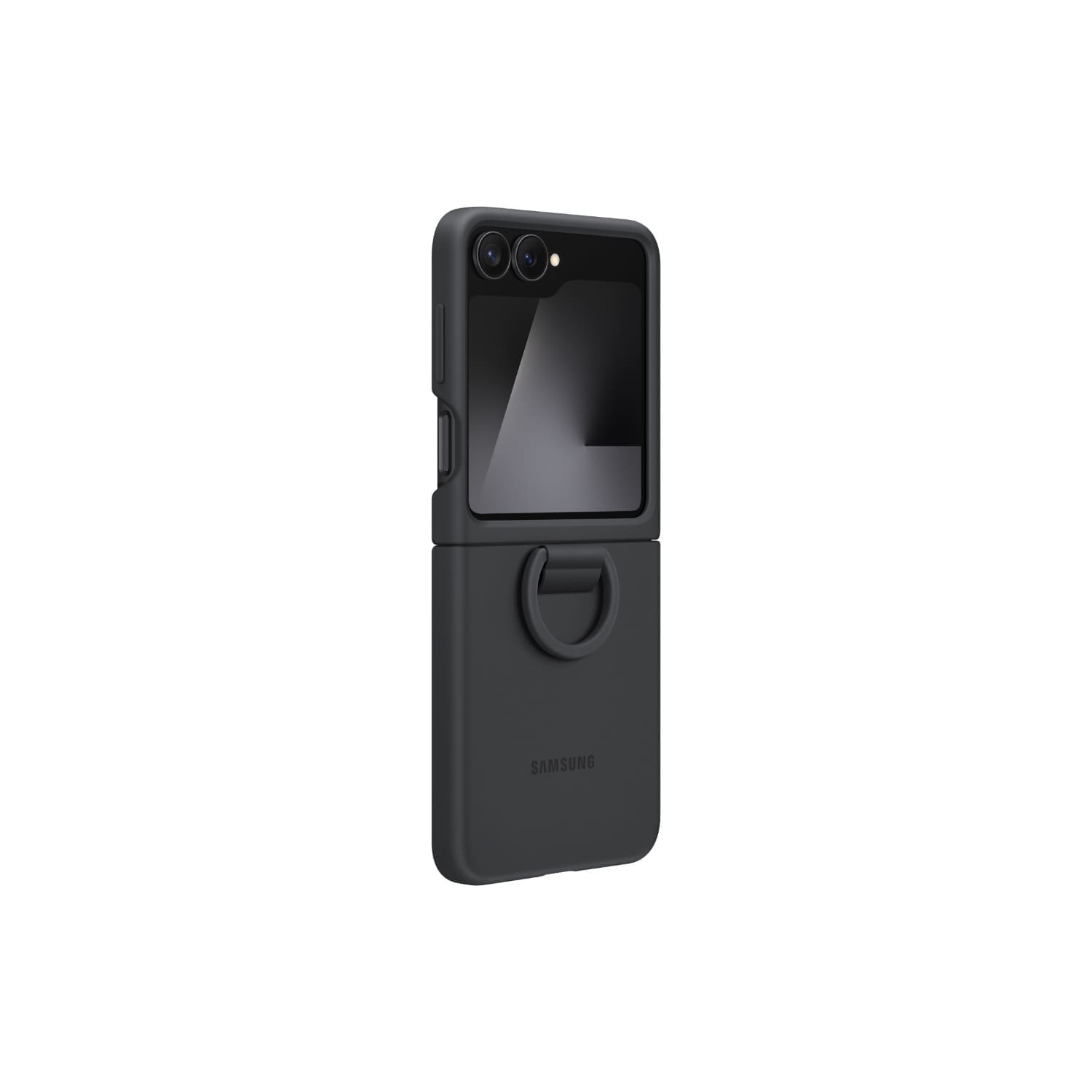 Samsung Silicone Cover With Ring - Samsung Galaxy Z Flip7 FE / Flip6 - Black - Image 3