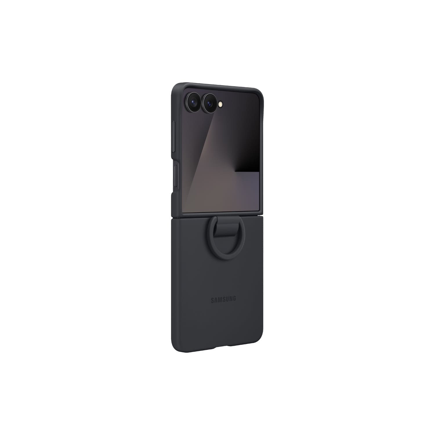 Samsung Silicone Cover With Ring - Samsung Galaxy Z Flip7 - Black - Image 2