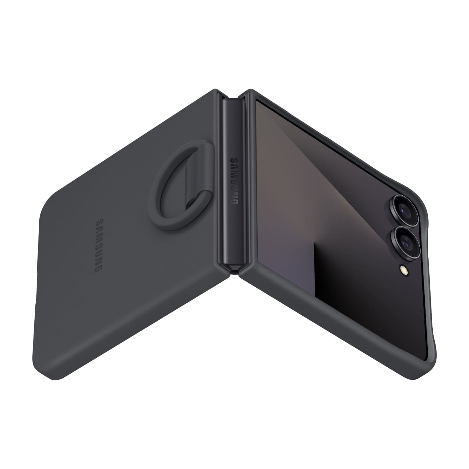 Samsung Silicone Cover With Ring - Samsung Galaxy Z Flip7 - Black - Image 3