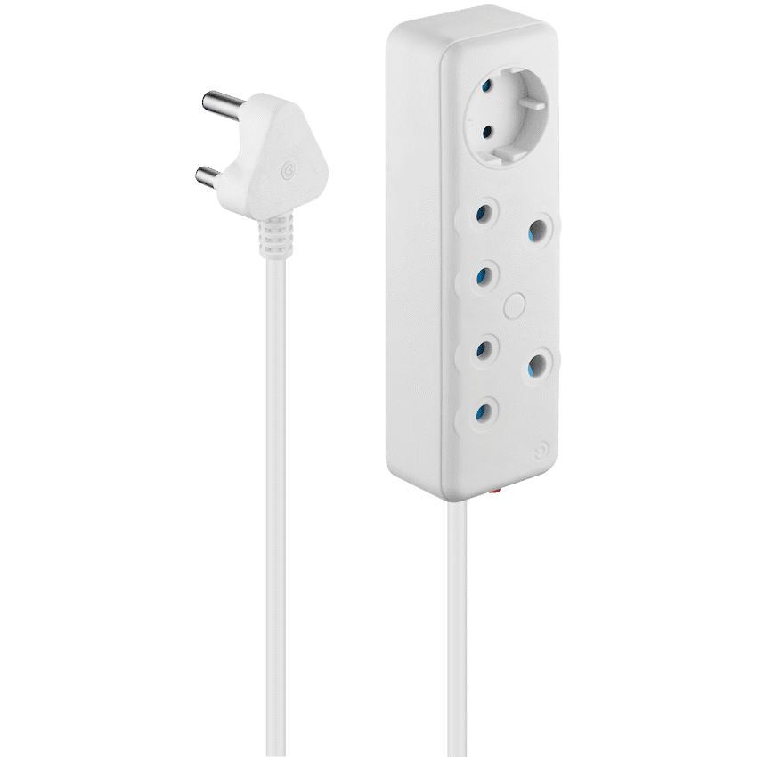 Switched 3 Way Multiplug - White