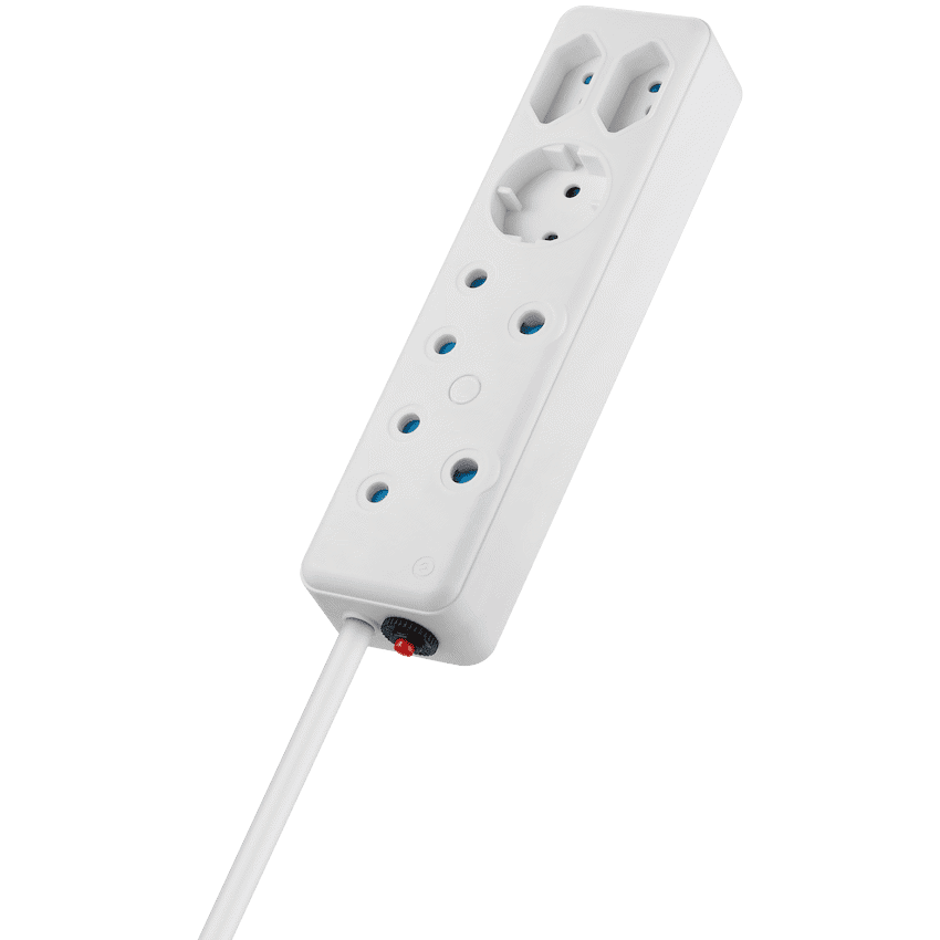 Switched 5 Way Multiplug - White - Image 2