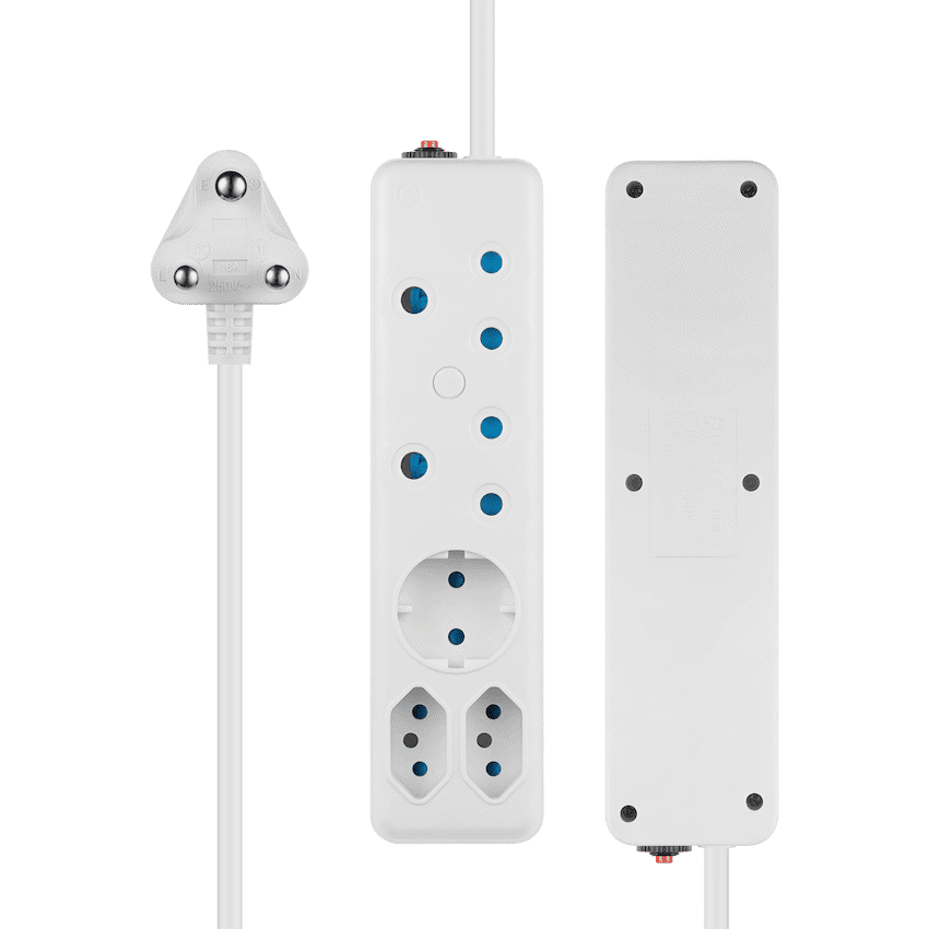 Switched 5 Way Multiplug - White - Image 4