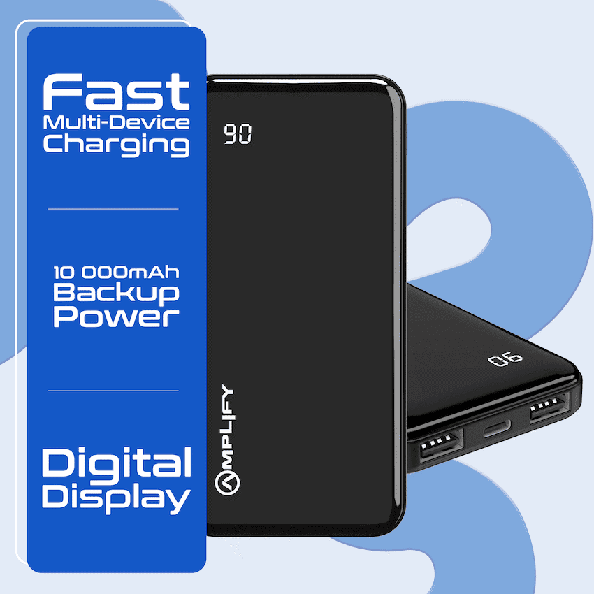 Amplify - Spark 2 Series 10 000 mAh Power Bank - Black - Image 3