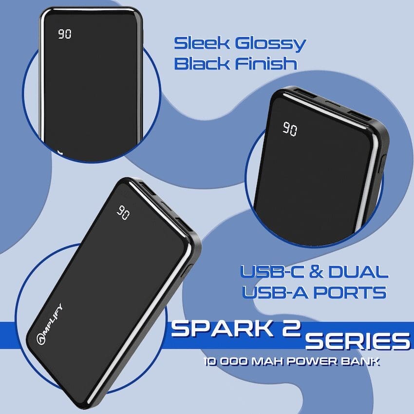 Amplify - Spark 2 Series 10 000 mAh Power Bank - Black - Image 4