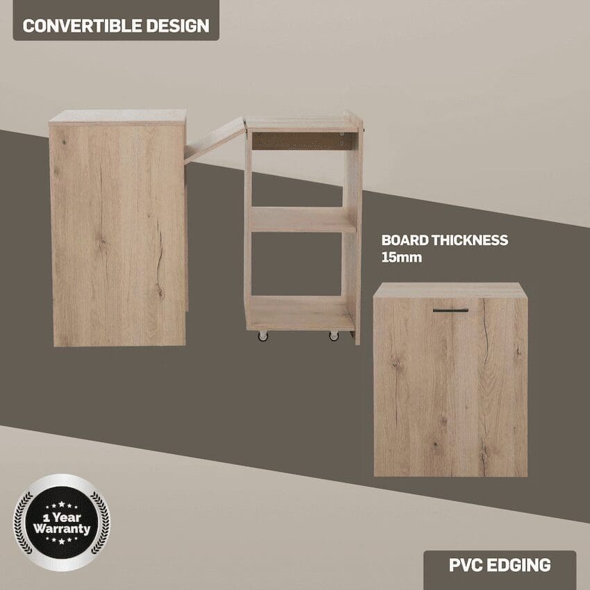 Everfurn Adaptive Desk - Brown - Image 2