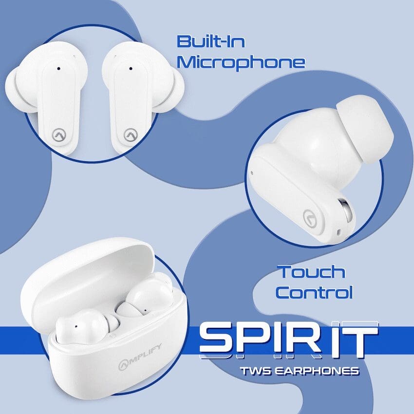 Amplify Spirit Series TWS Earphone - White - Image 3