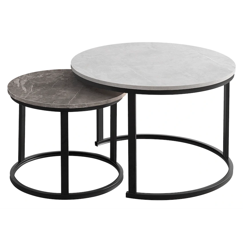 Everfurn Indus Nesting Coffee Table Greyish - Image 2