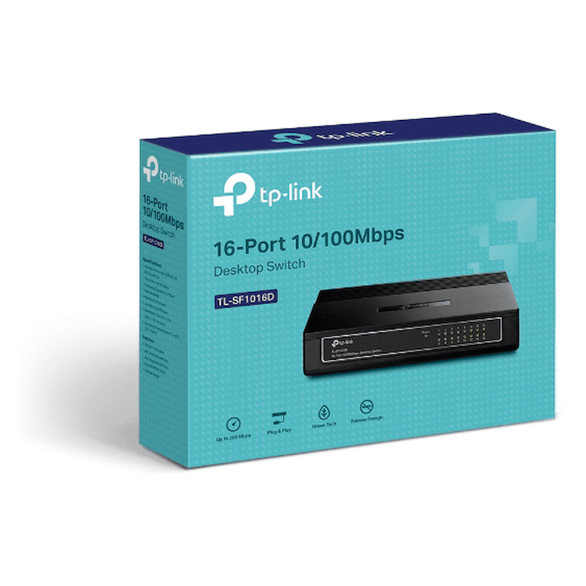 TP-LINK TL-SF1016D 16-Port 10/100Mbps Desktop Switch - Image 4