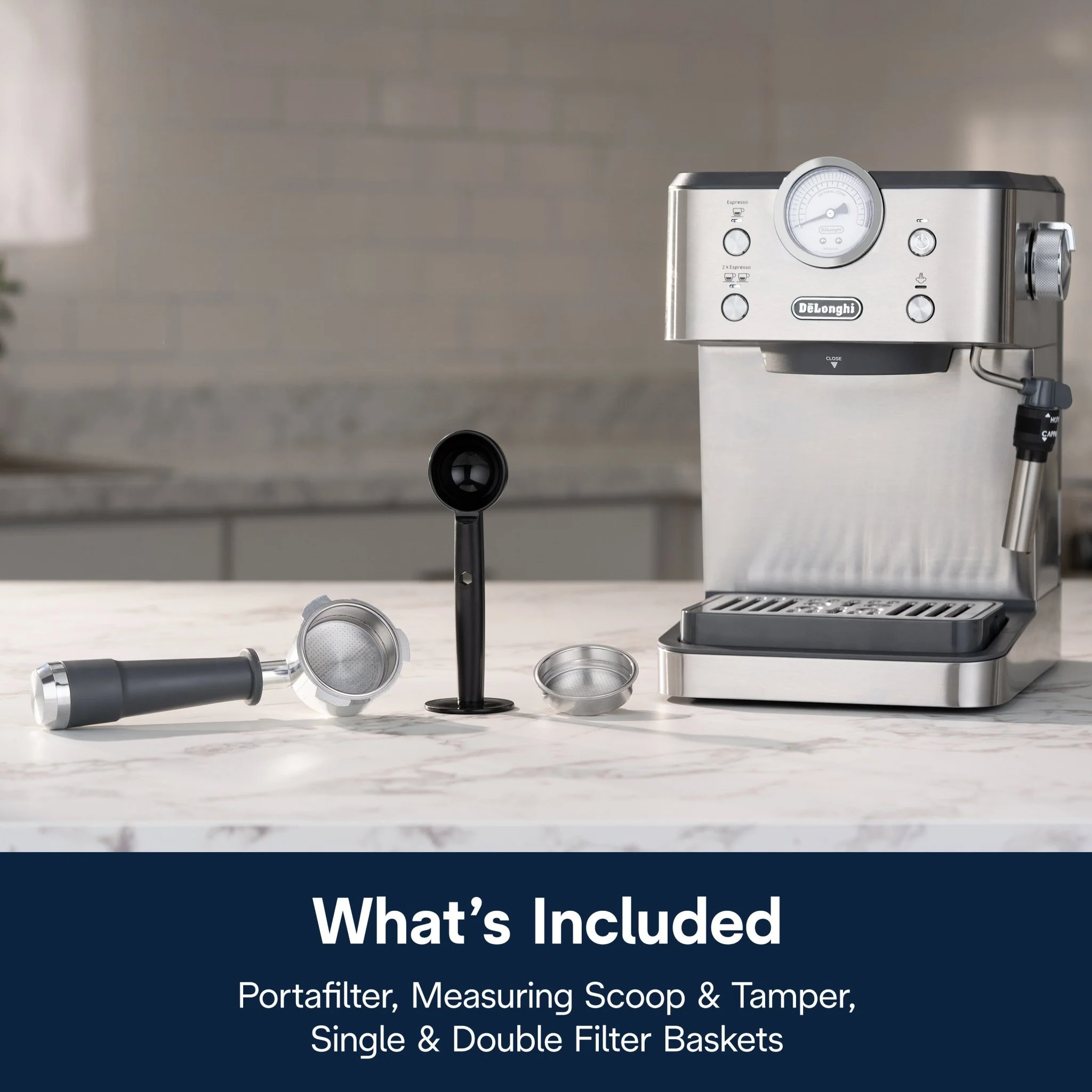 Delonghi EM450.M Classic Manual Pump Espresso Coffee Machine - Image 10