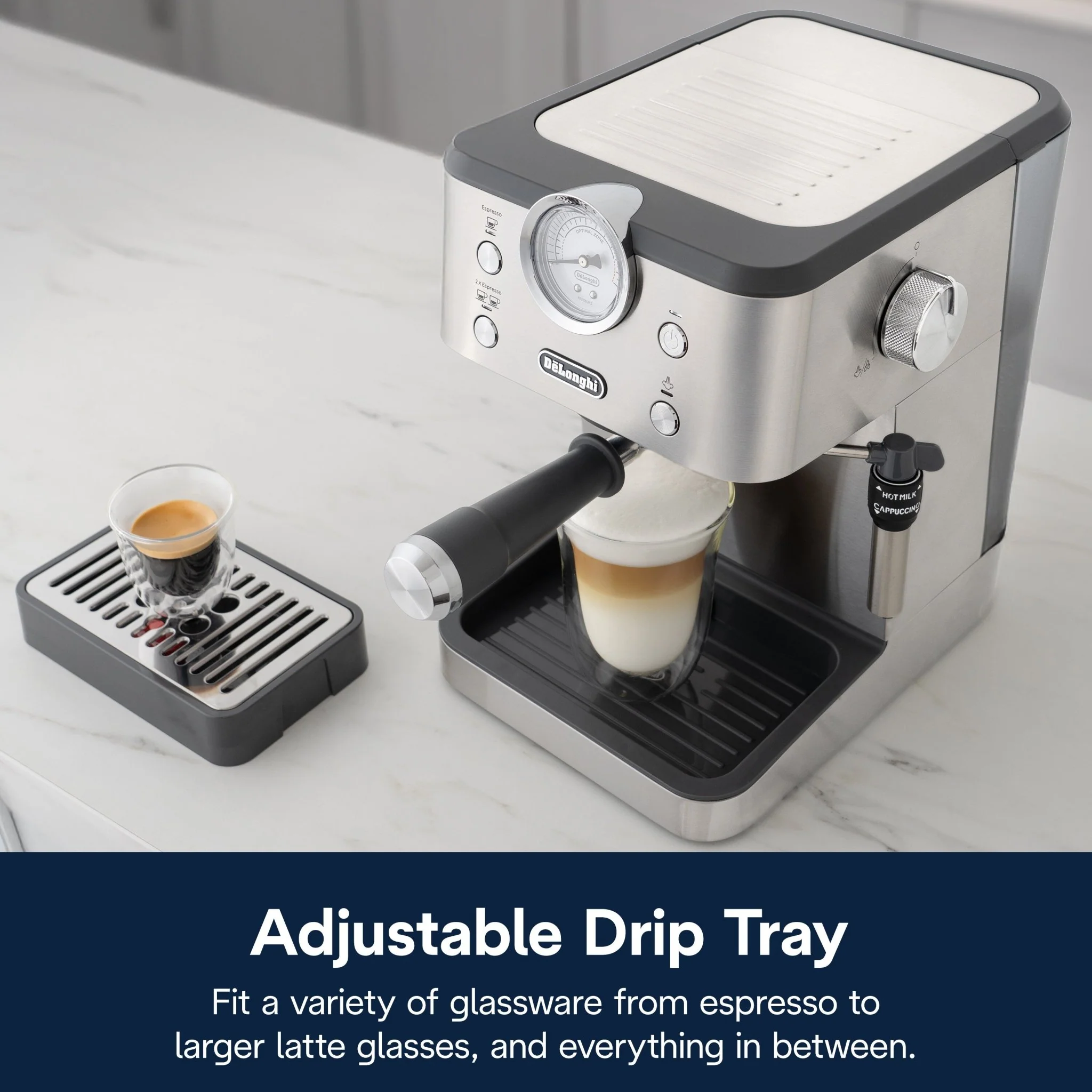 Delonghi EM450.M Classic Manual Pump Espresso Coffee Machine - Image 8