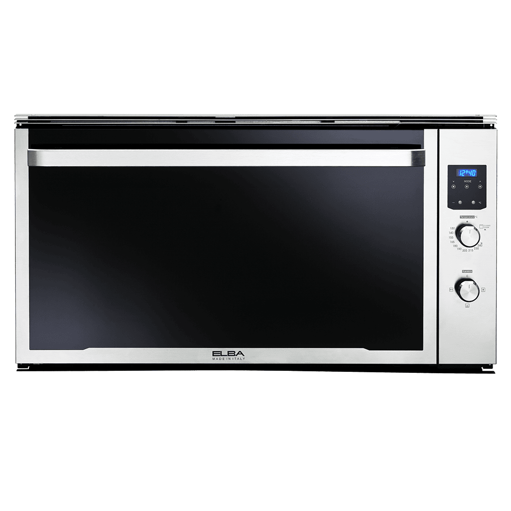 Elba 02/ELIO 900G 90cm Stainless Steel with Black Elio 90cm Gas Oven