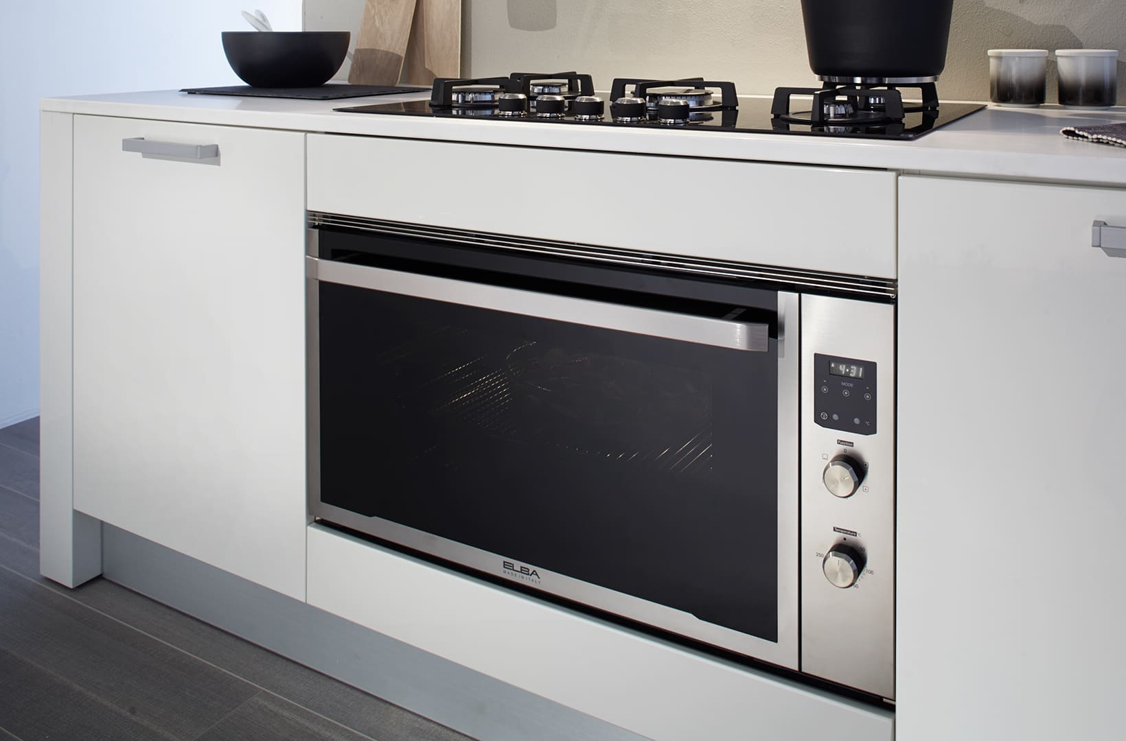 Elba 02/ELIO 900G 90cm Stainless Steel with Black Elio 90cm Gas Oven - Image 2