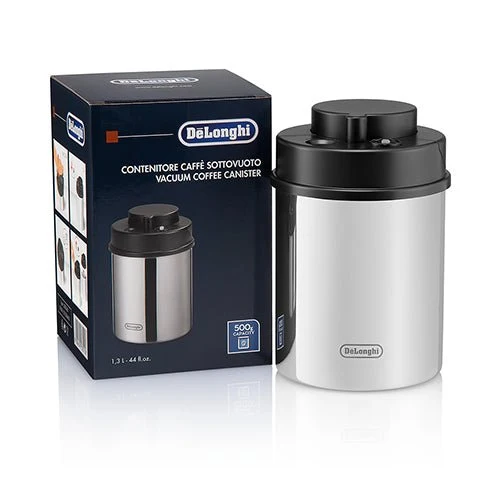Delonghi DLSC063 Vacuum Stainless Steel Coffee Canister - Image 2