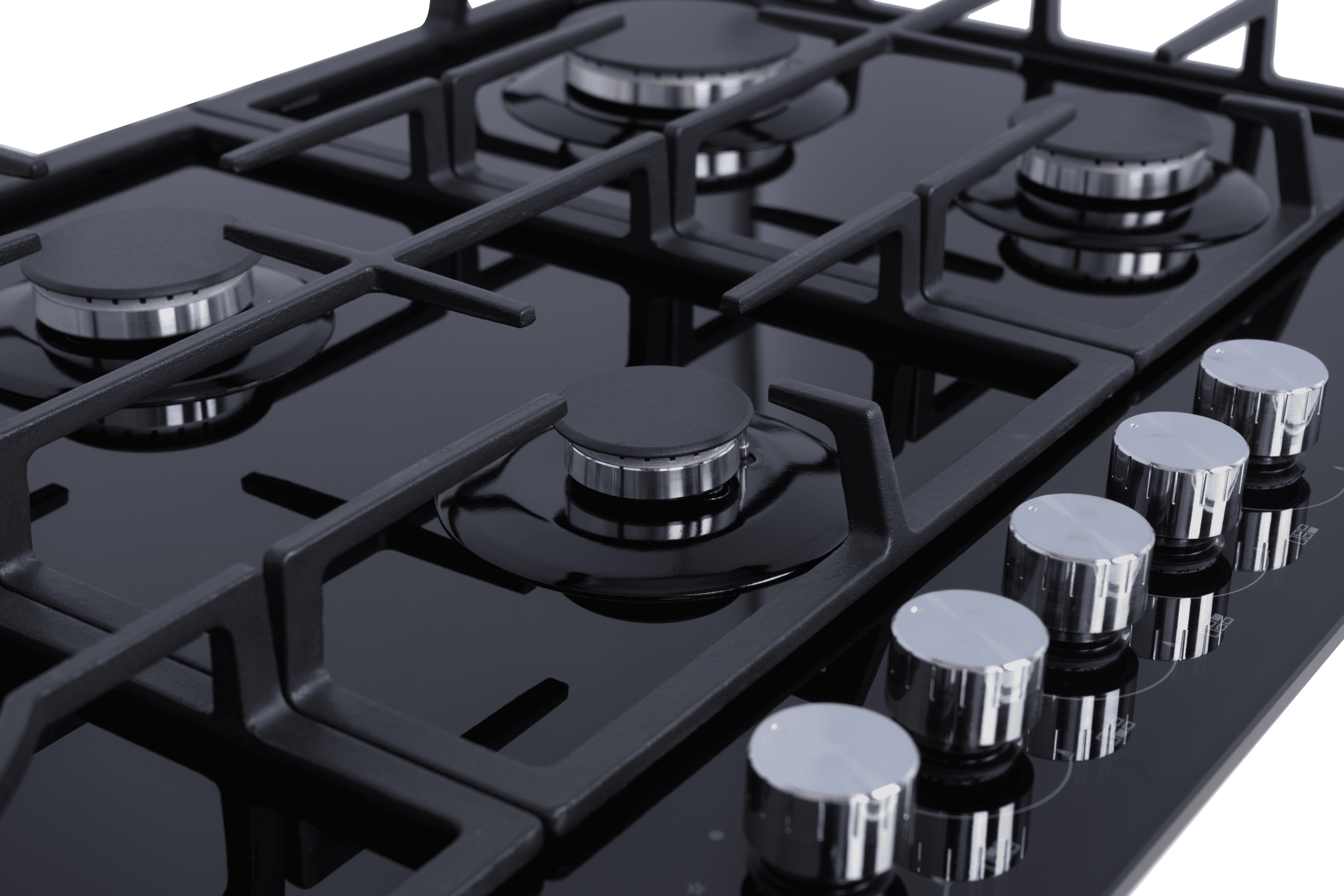 Midea - 90GP095 90cm Gas Hob – Black Glass - Image 3