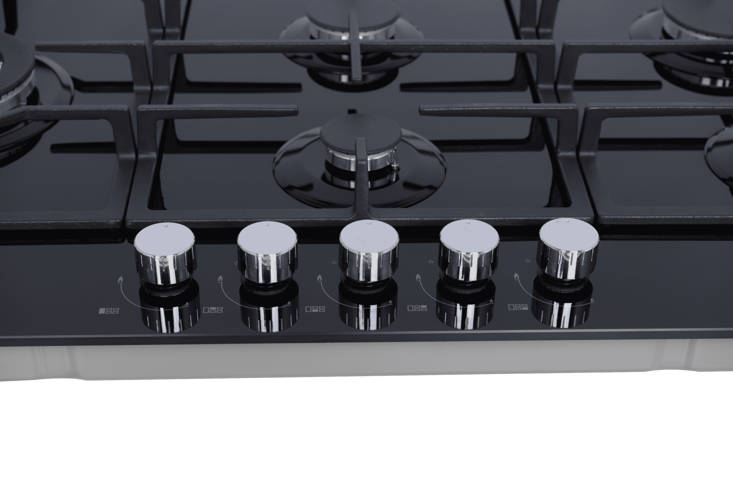 Midea - 90GP095 90cm Gas Hob – Black Glass - Image 5