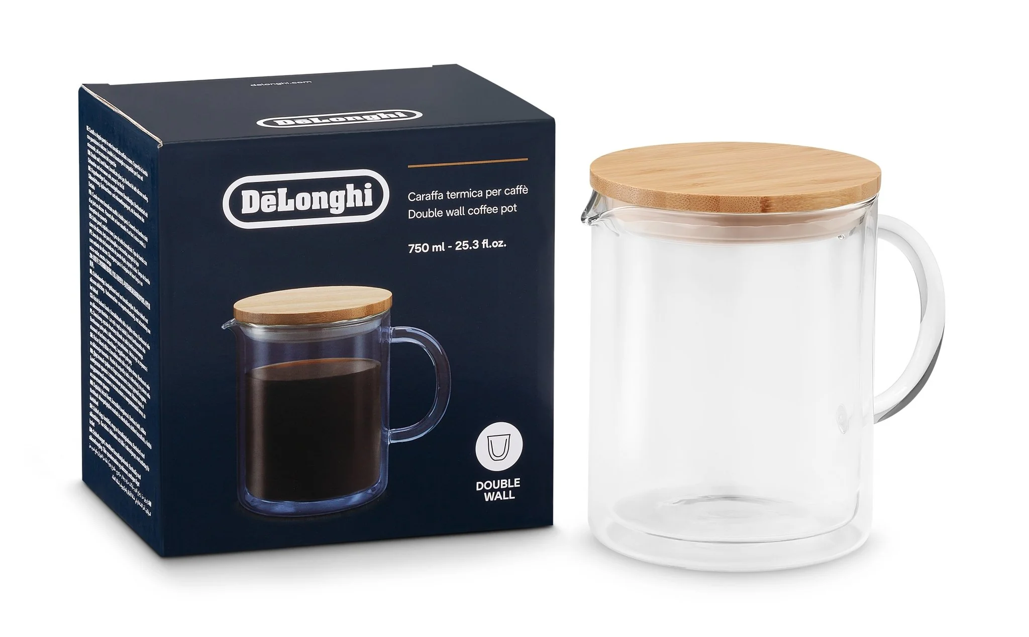 Delonghi - DLSC078 Double Walled Coffee Pot 750ml - Image 2