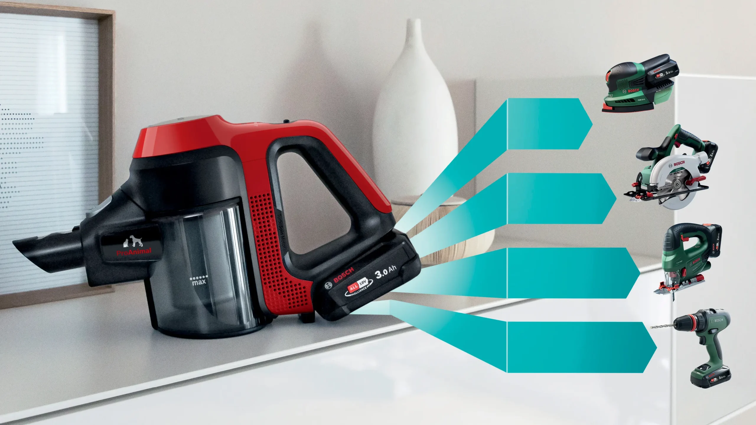 Bosch - BCS711PET Cordless Handheld Unlimited 7 ProAnimal Red Vacuum Cleaner - Image 9