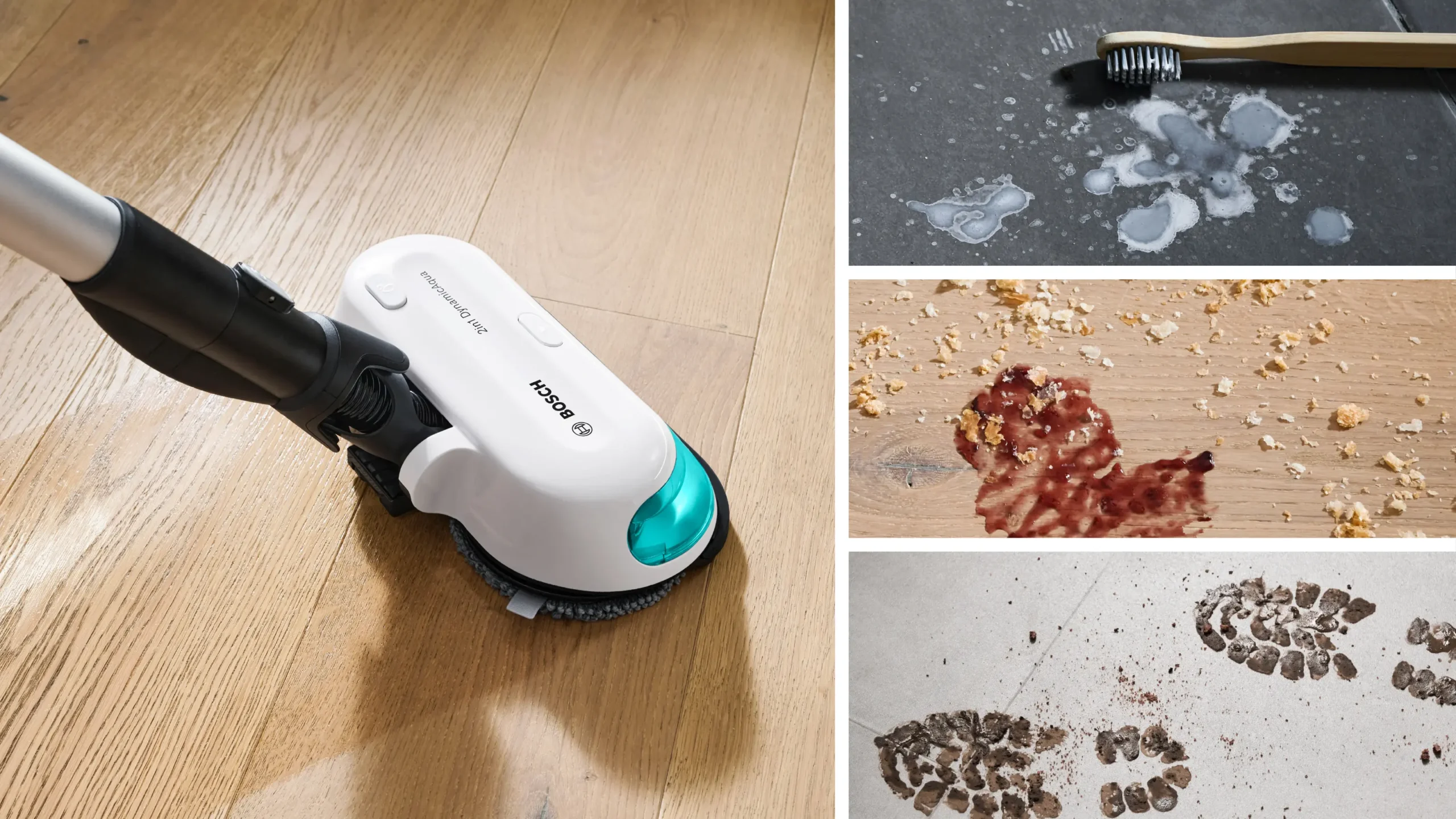 Bosch BCS71HYG1 Rechargeable 2 in 1 Vacuum and Mop Unlimited 7 ProHygienic Aqua White - Image 4