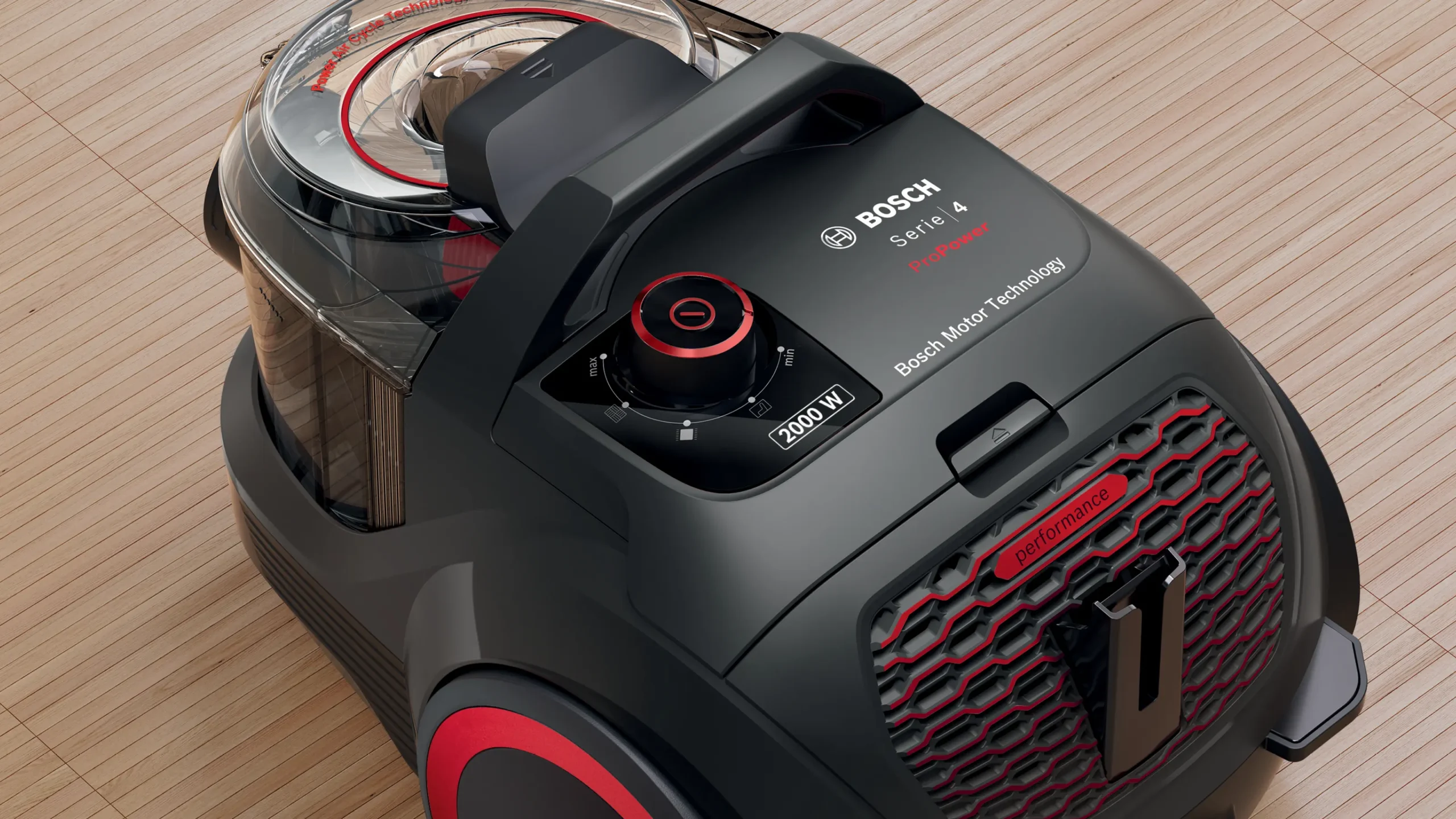 Bosch - BGS21WPOW 2000W Serie 4 Black ProPower Bagless Vacuum Cleaner - Image 6