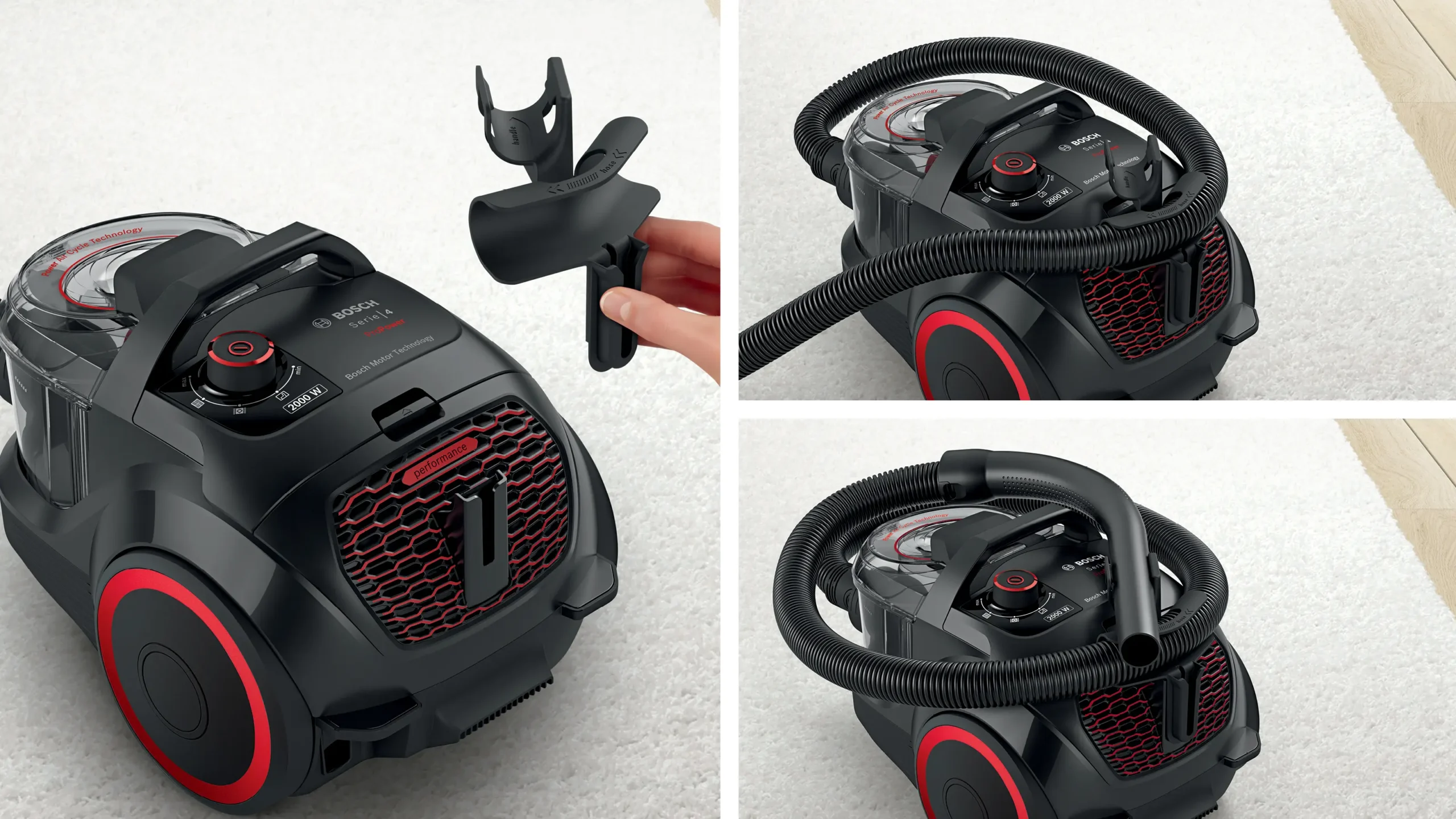 Bosch - BGS21WPOW 2000W Serie 4 Black ProPower Bagless Vacuum Cleaner - Image 8