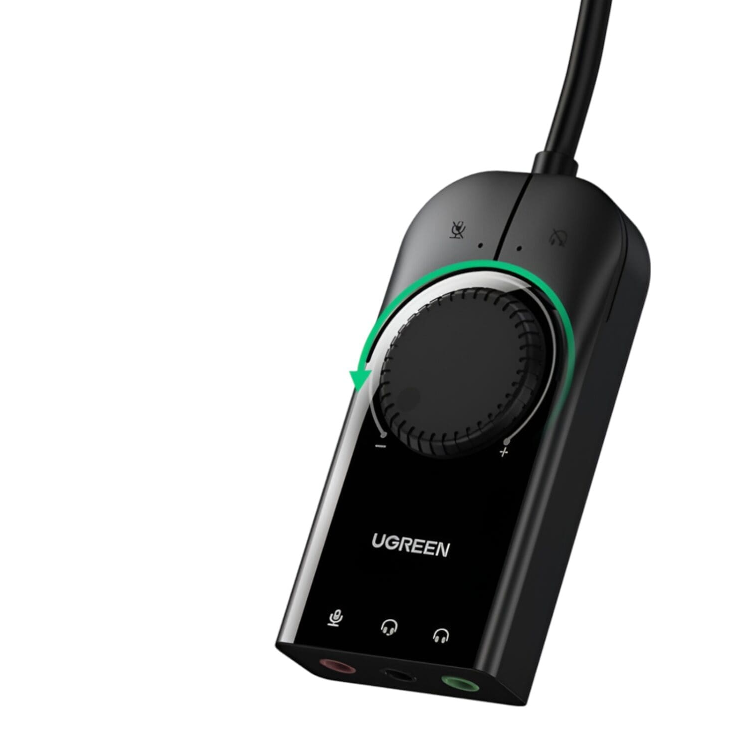 UGREEN CM129-40964 USB-A to 3.5mm External Stereo Sound Adapter - Black - Image 2