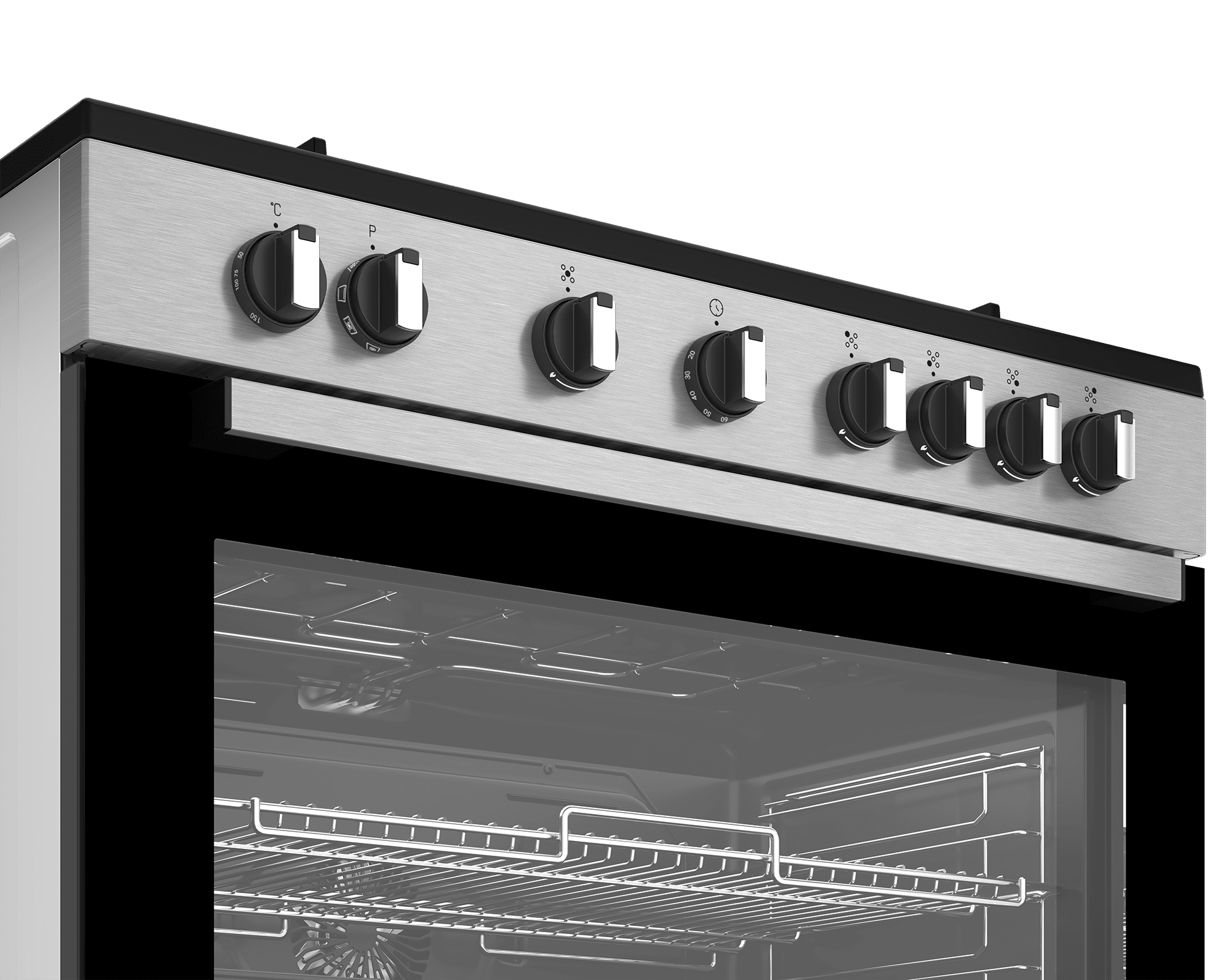 DEFY 90cm Gas Electric Range Cooker Thermofan+ Black/Inox - Image 3