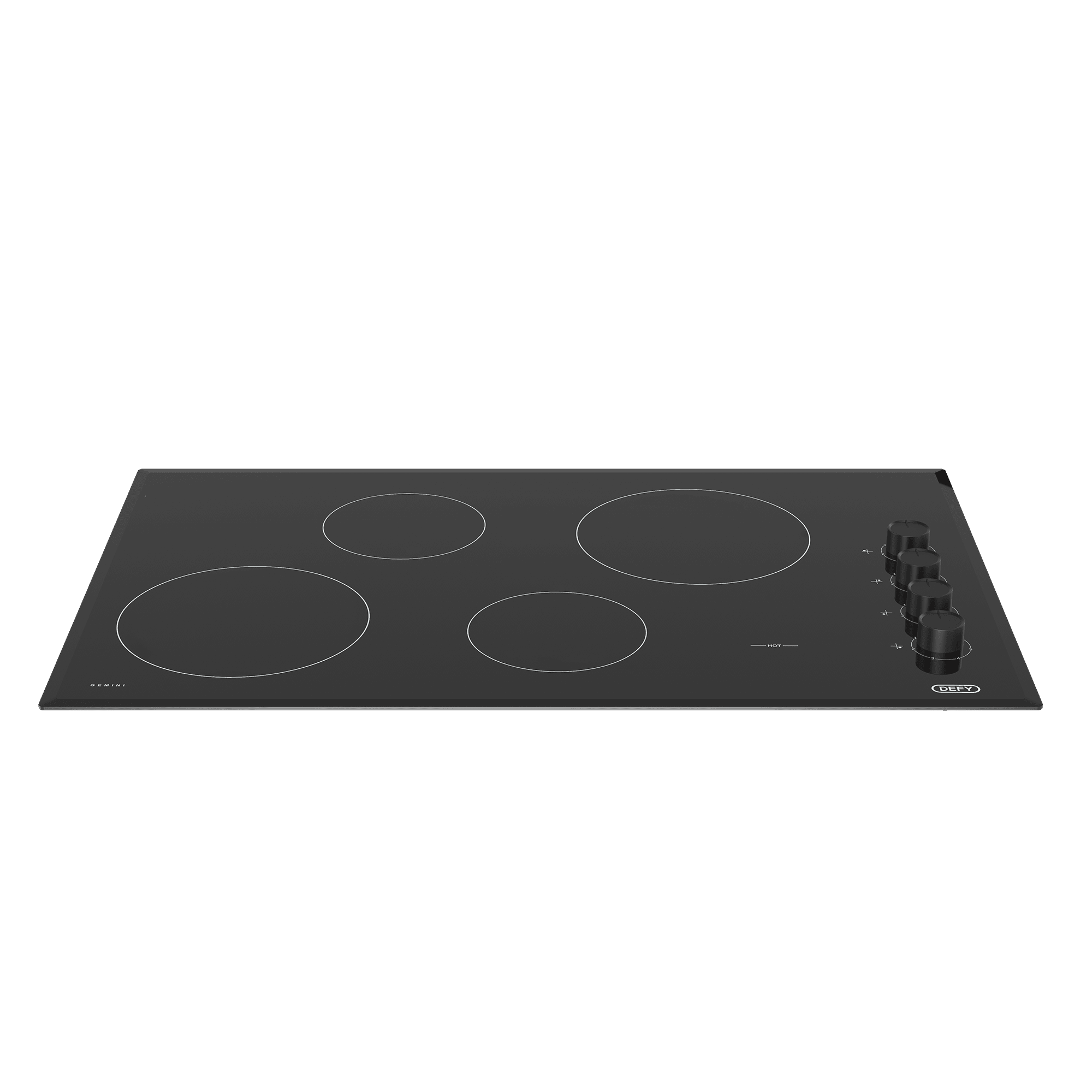 DEFY - 90cm Gemini Vitroceramic Hob Black CP - Image 3