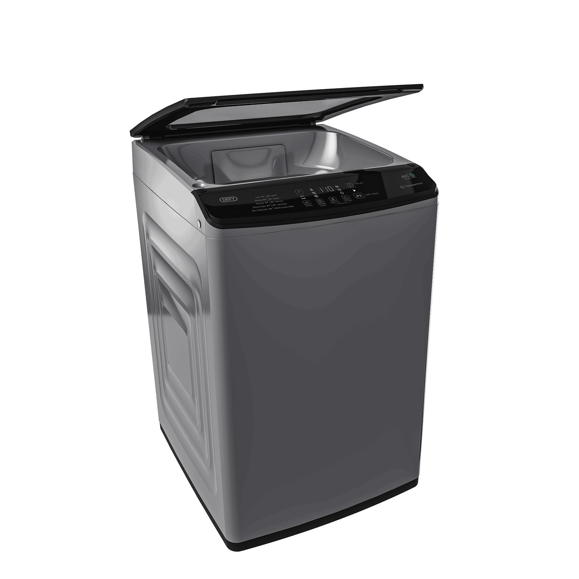 DEFY 8kg Top Loader Fountain Wash Manhattan Gray