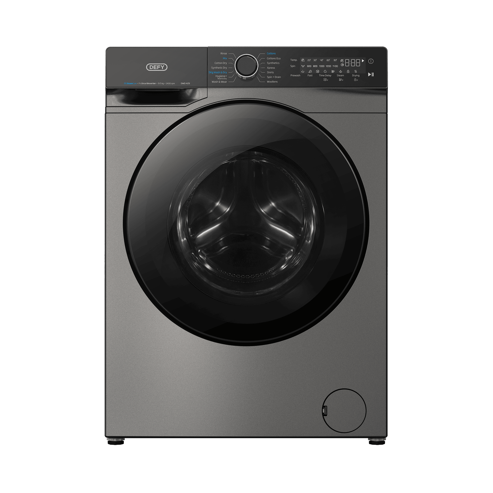DEFY - 9/5kg Washer Dryer SteamCure Technology ManhattanGray