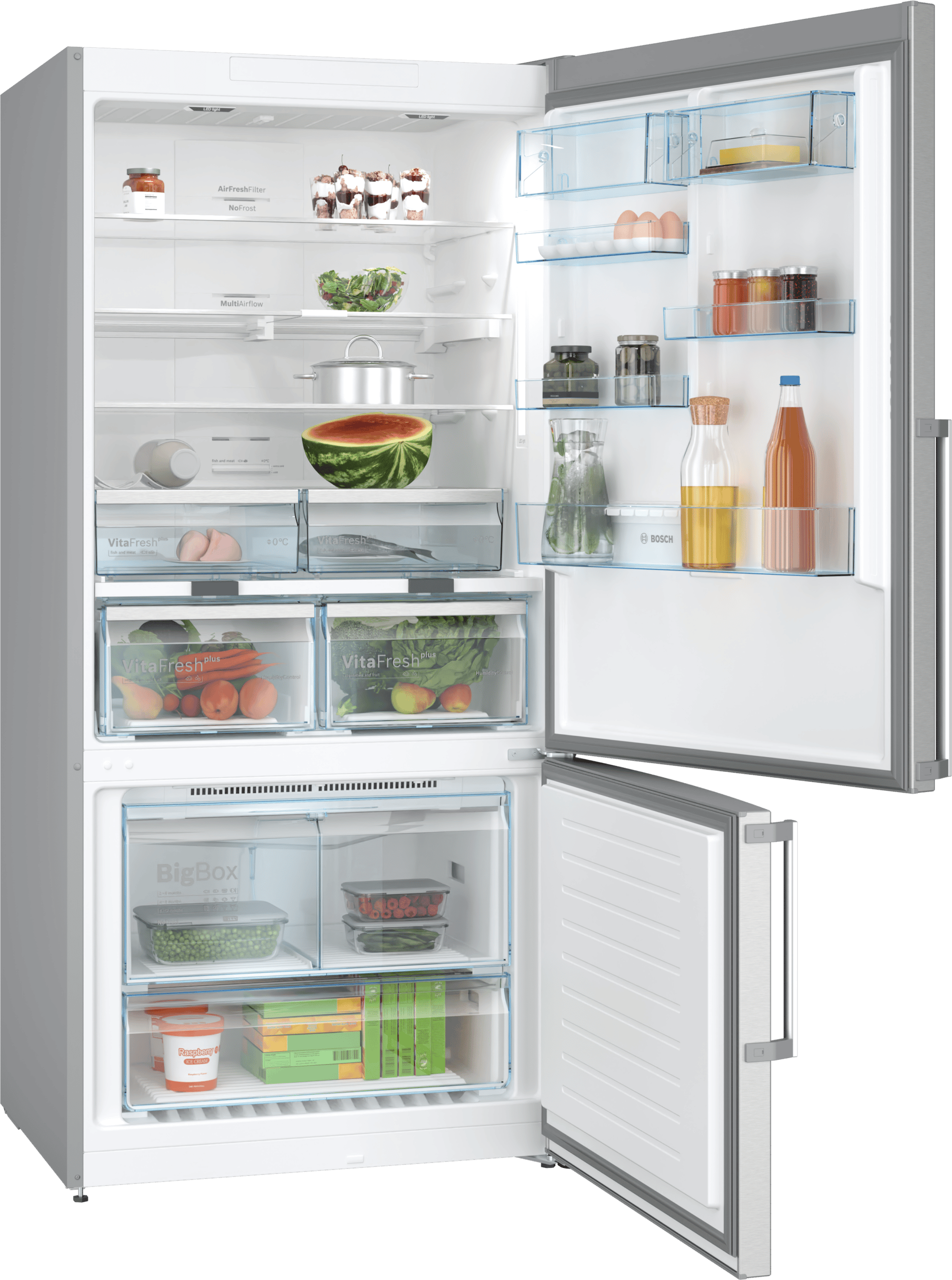 Bosch KGN86CI30Z Serie 6 619 L Inox Combi Fridge - Image 2