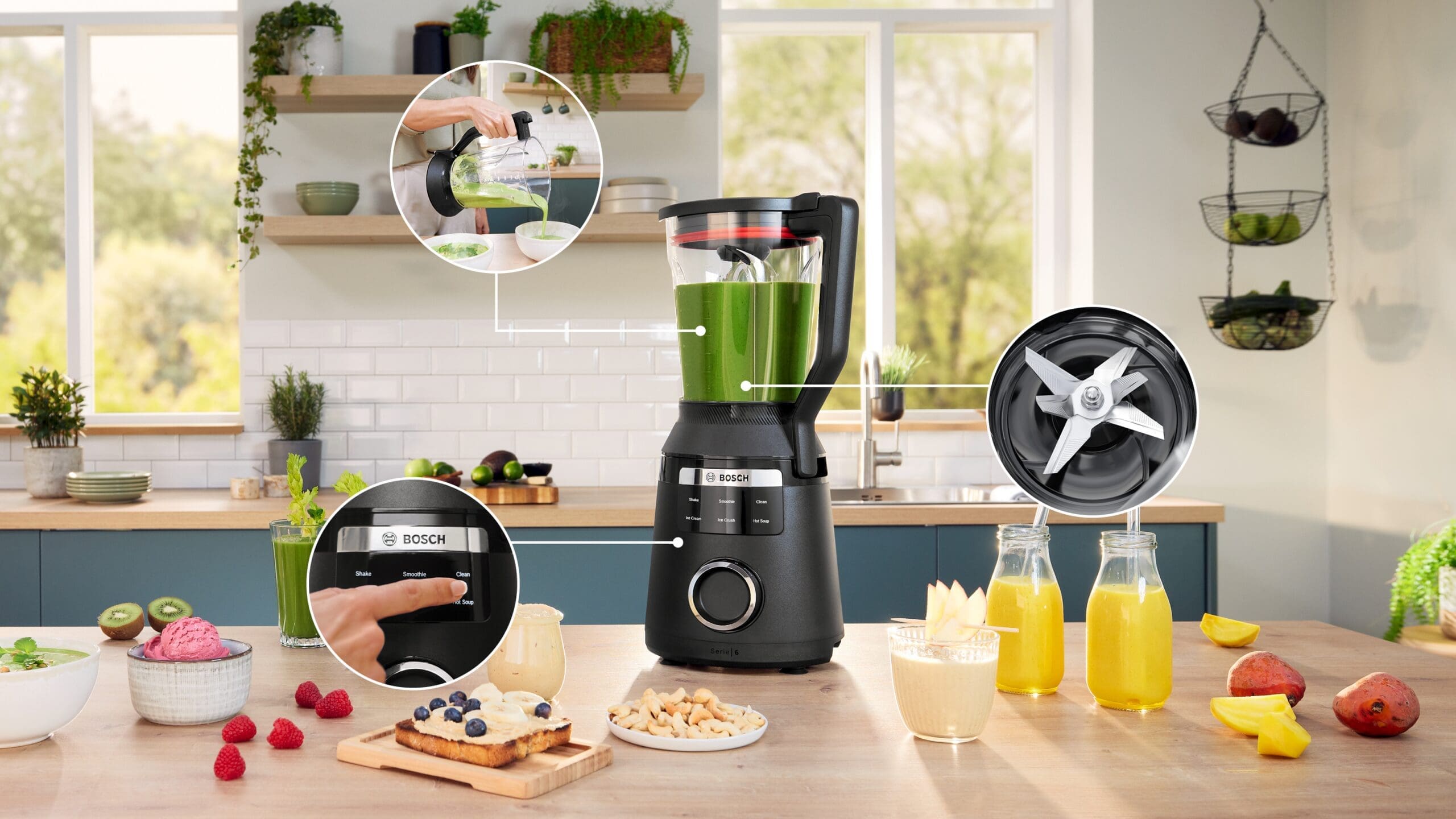 Bosch MMB6652B Series 6 VitaPower 1800W Blender with SmartDetect, 2.0L - Image 2