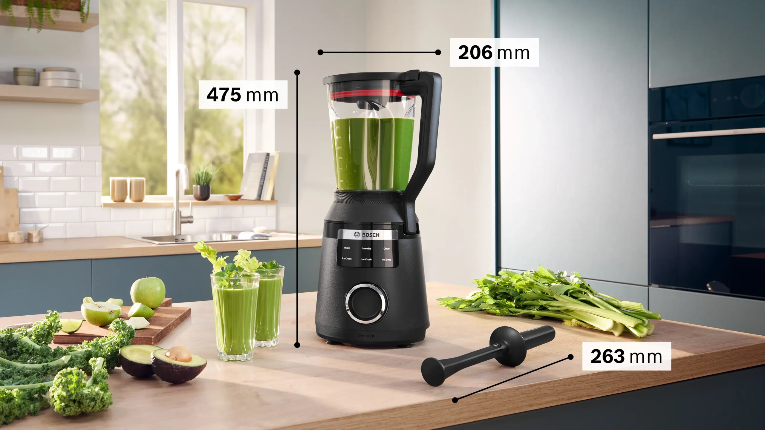 Bosch MMB6652B Series 6 VitaPower 1800W Blender with SmartDetect, 2.0L - Image 3