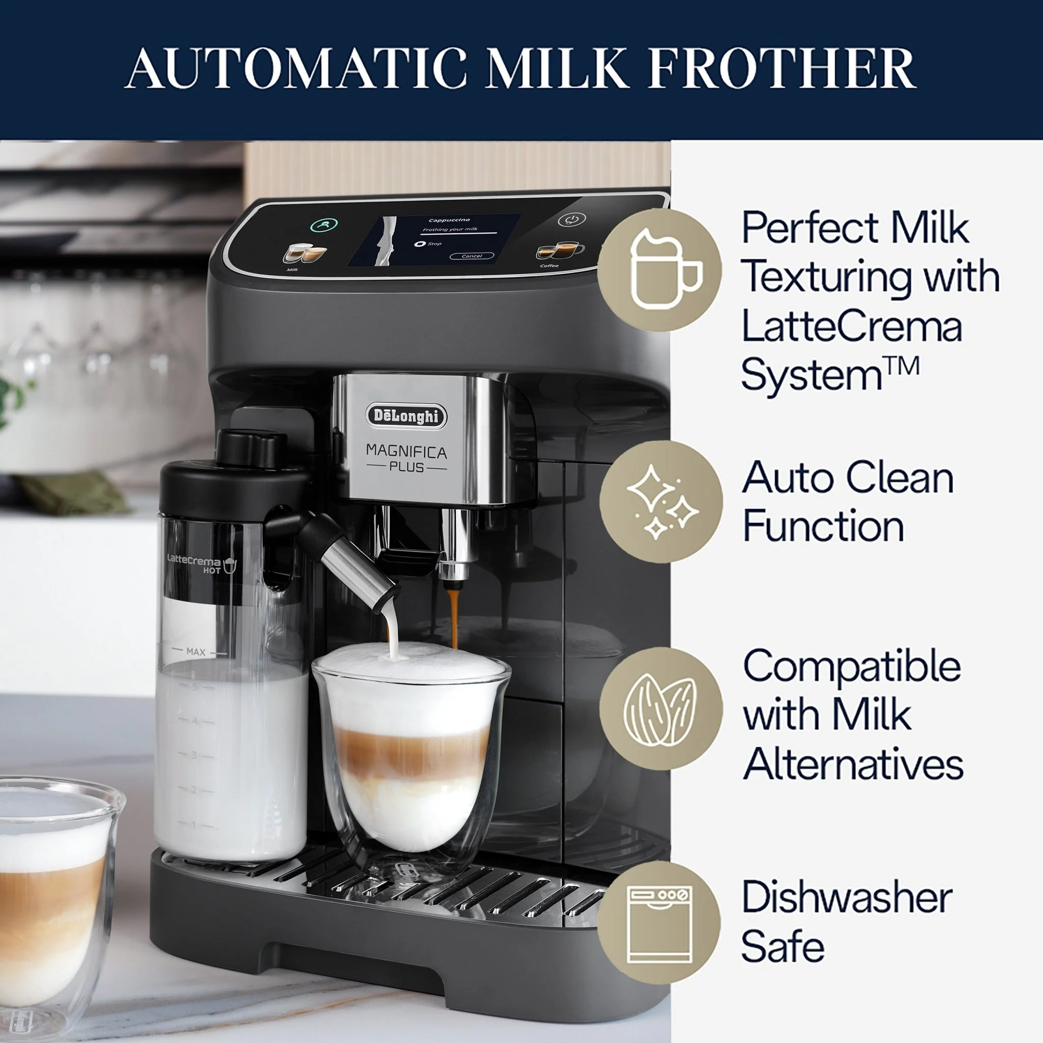 Delonghi ECAM320.61.G Magnifica Plus - Milk - Image 6