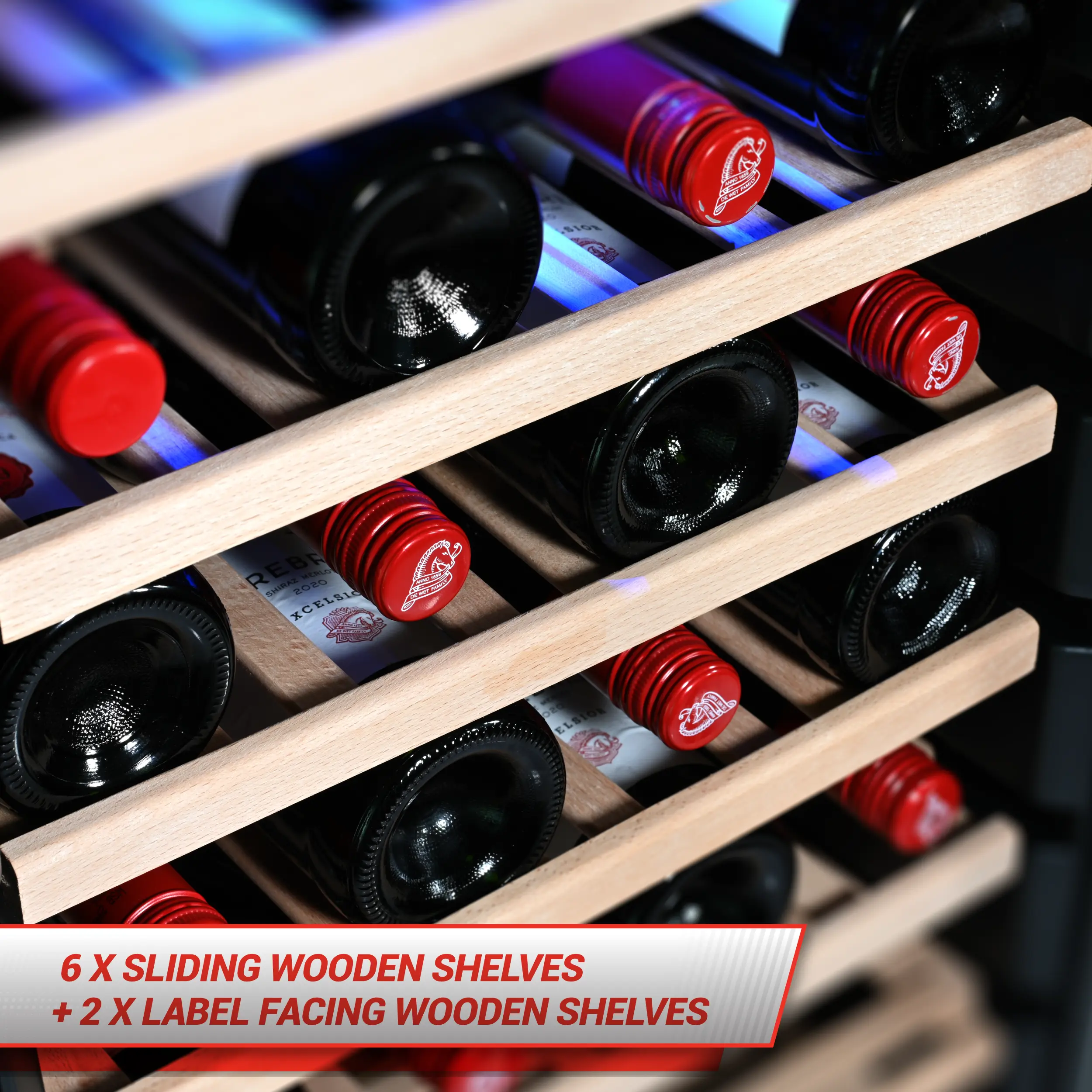 SnoMaster 28 Bottle Single Zone Wine Cooler - Black - Image 10