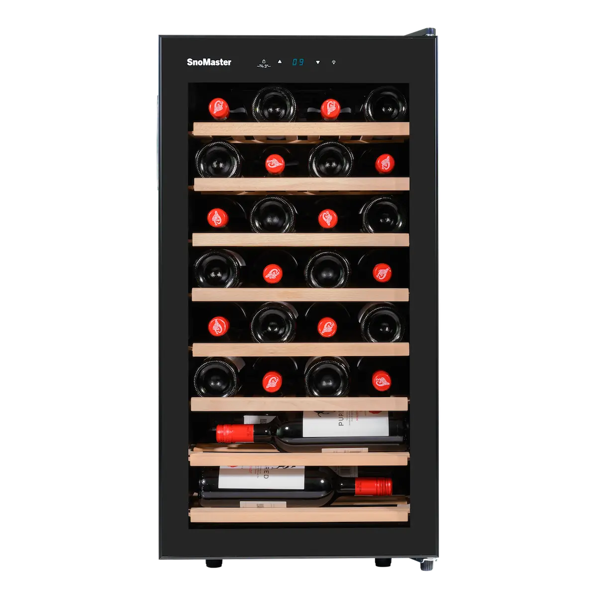 SnoMaster 28 Bottle Single Zone Wine Cooler - Black - Image 5