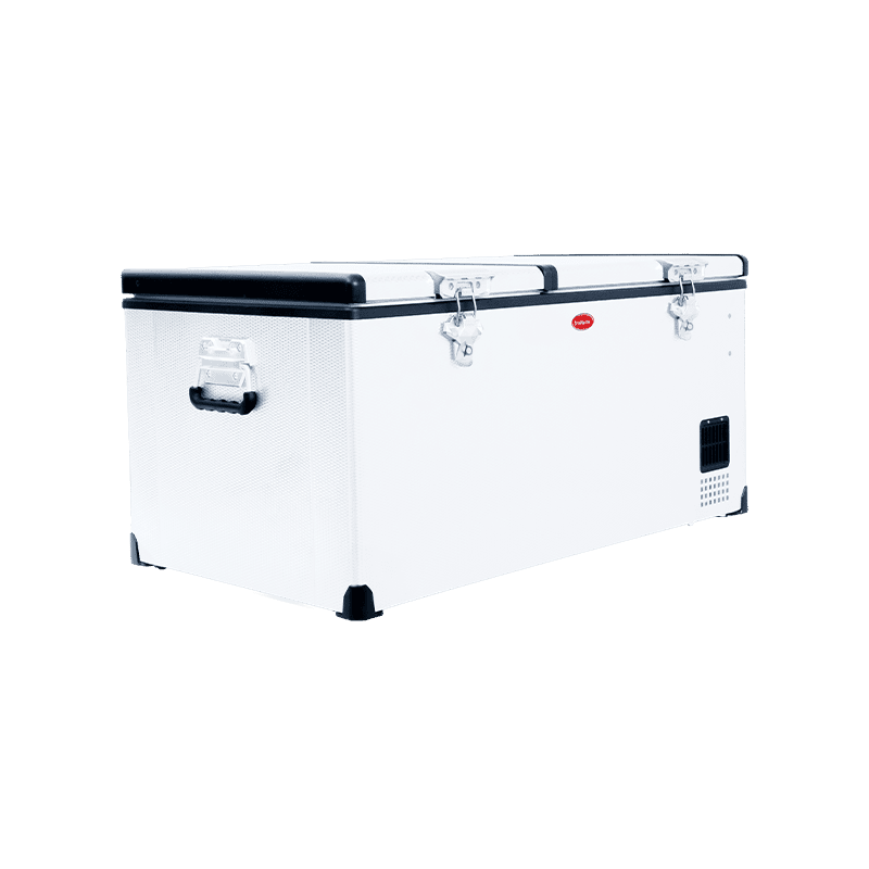 SnoMaster 92.5L Low Profile Dual Compartment Mobile Fridge & Freezer AC/DC - Stainless Steel - Image 10