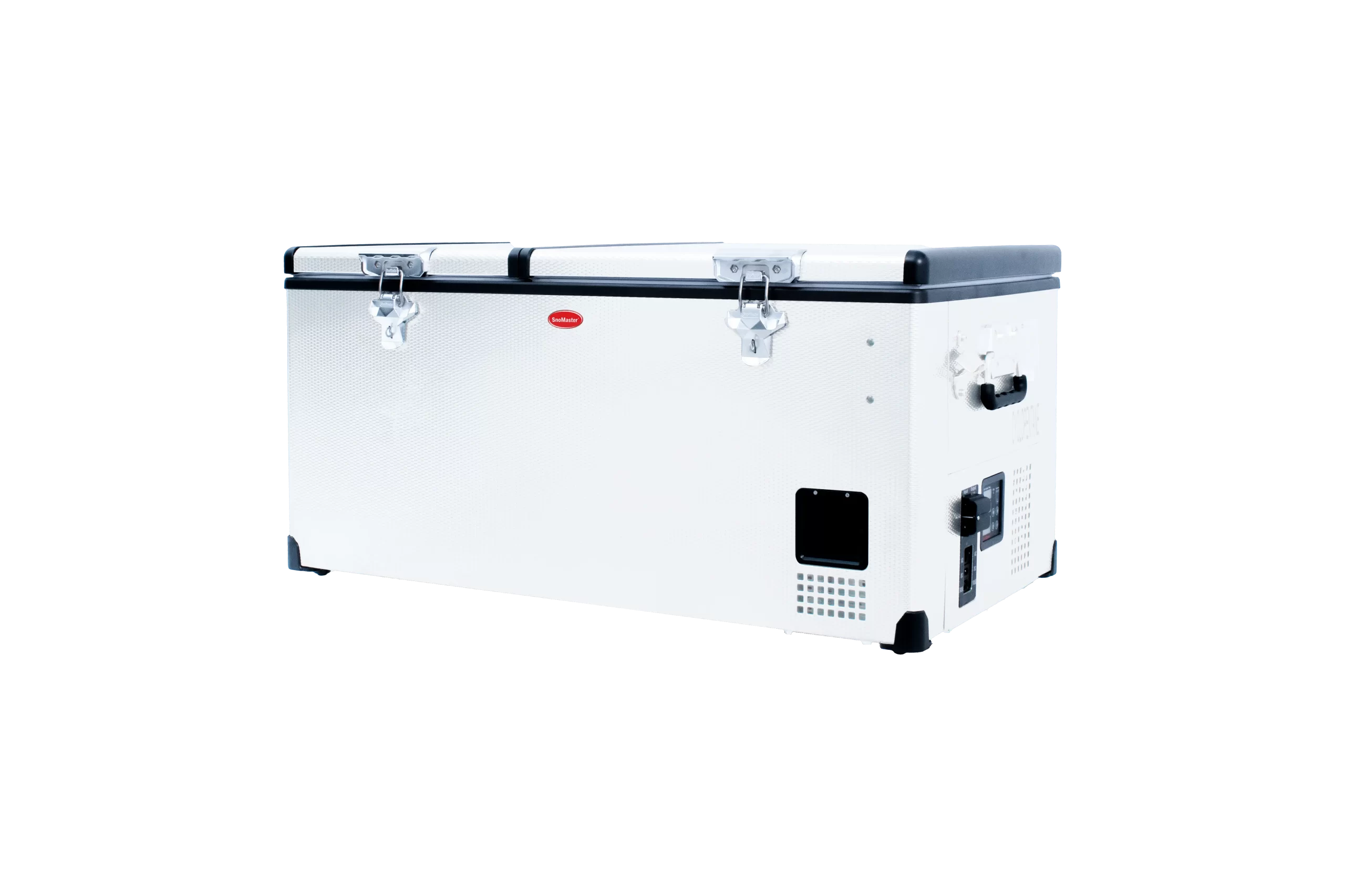 SnoMaster 92.5L Low Profile Dual Compartment Mobile Fridge & Freezer AC/DC - Stainless Steel - Image 6
