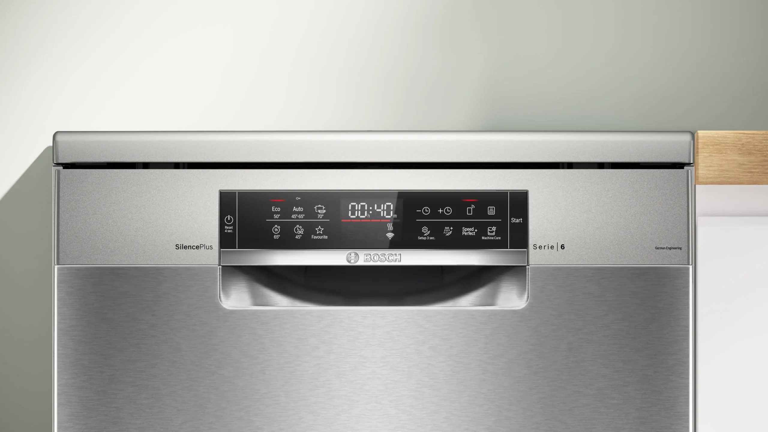 Bosch SMS6EMI10Z Serie 6 6.7L Silver Inox Dishwasher - Image 3