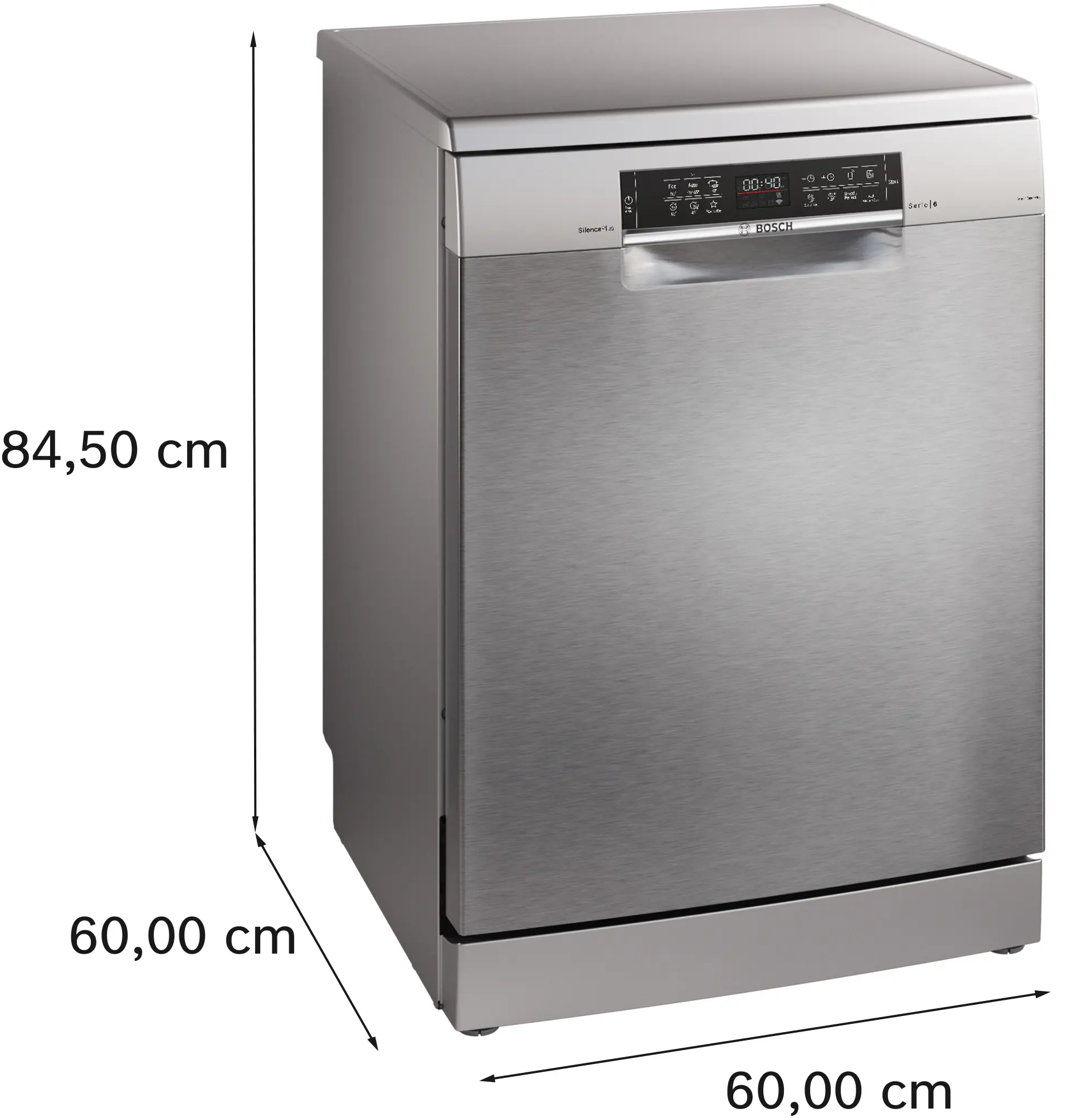 Bosch SMS6EMI10Z Serie 6 6.7L Silver Inox Dishwasher - Image 4