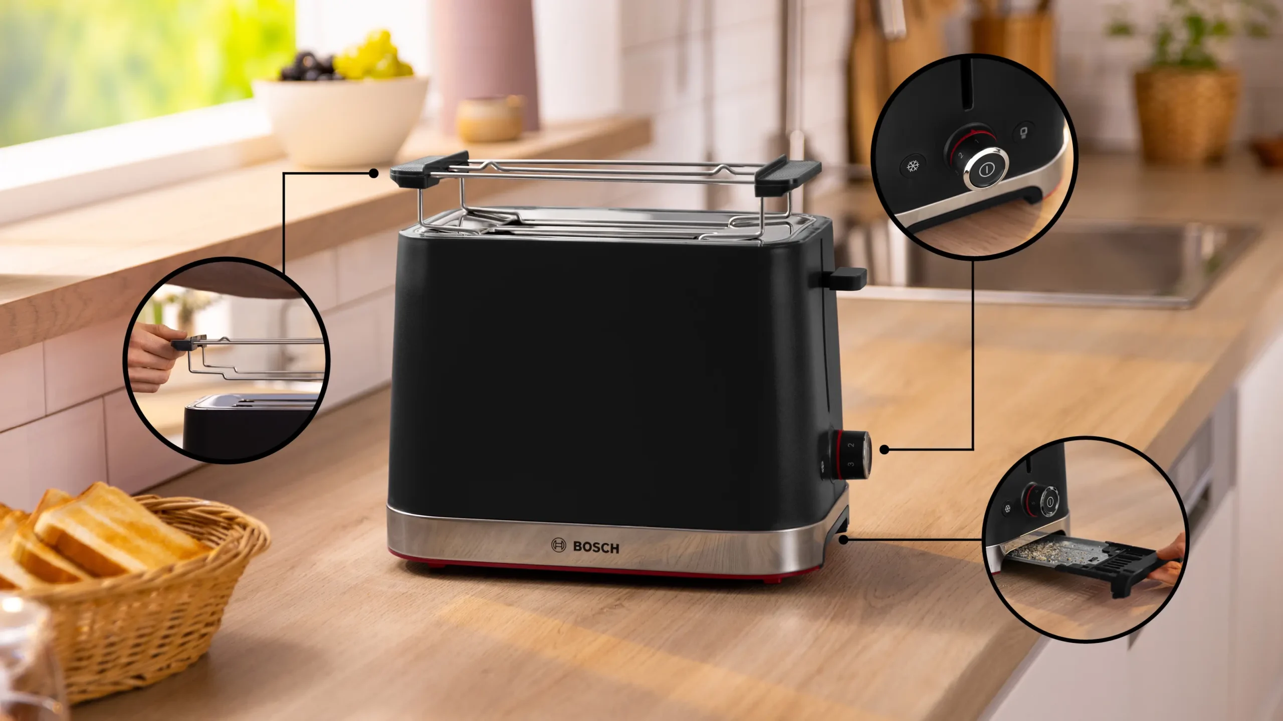 Bosch - Home Appliances TAT4M223 My Moment Compact Toaster Black - Image 3