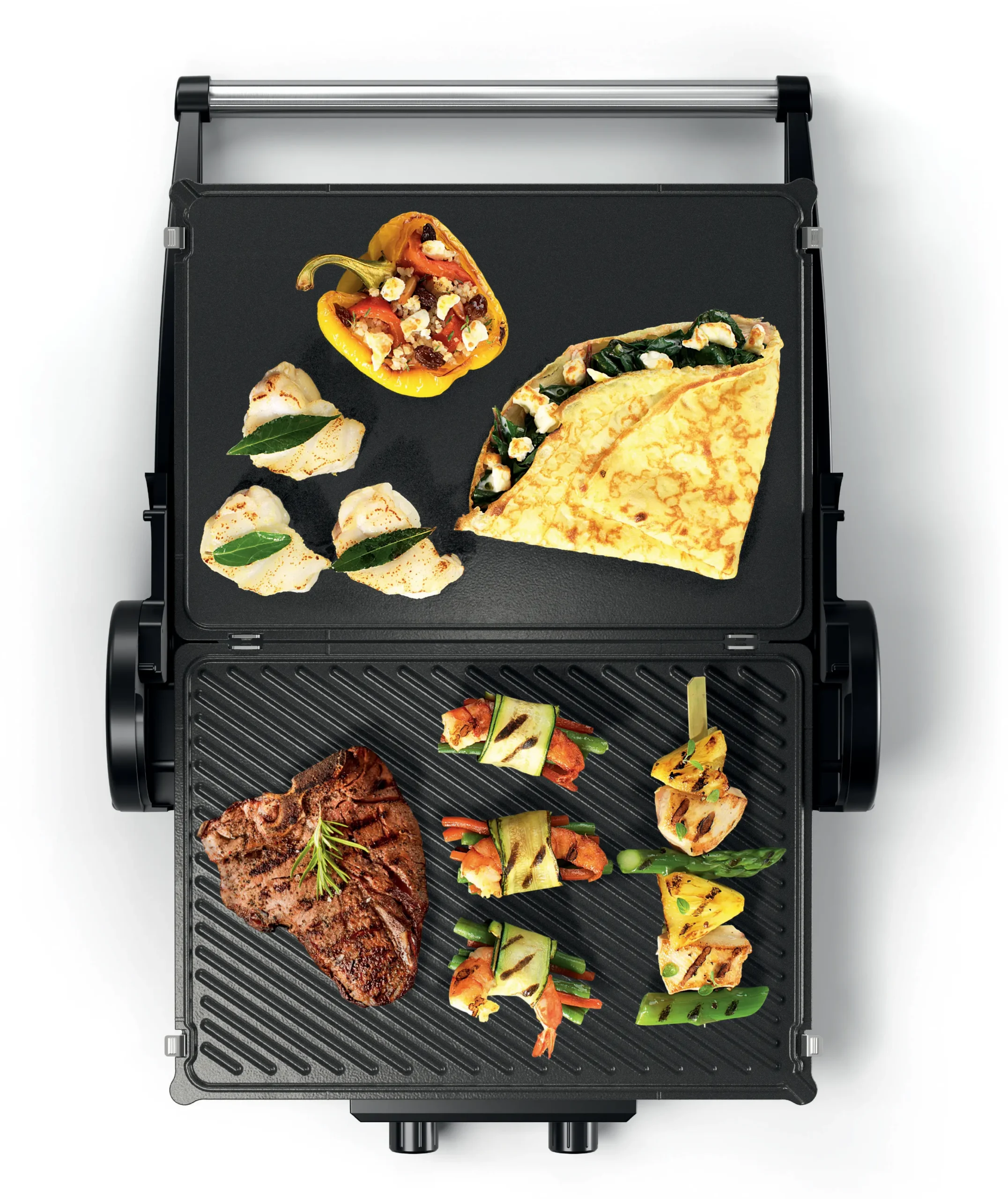 Bosch - TCG4215 2000W Silver Floating Hinge Contact Grill