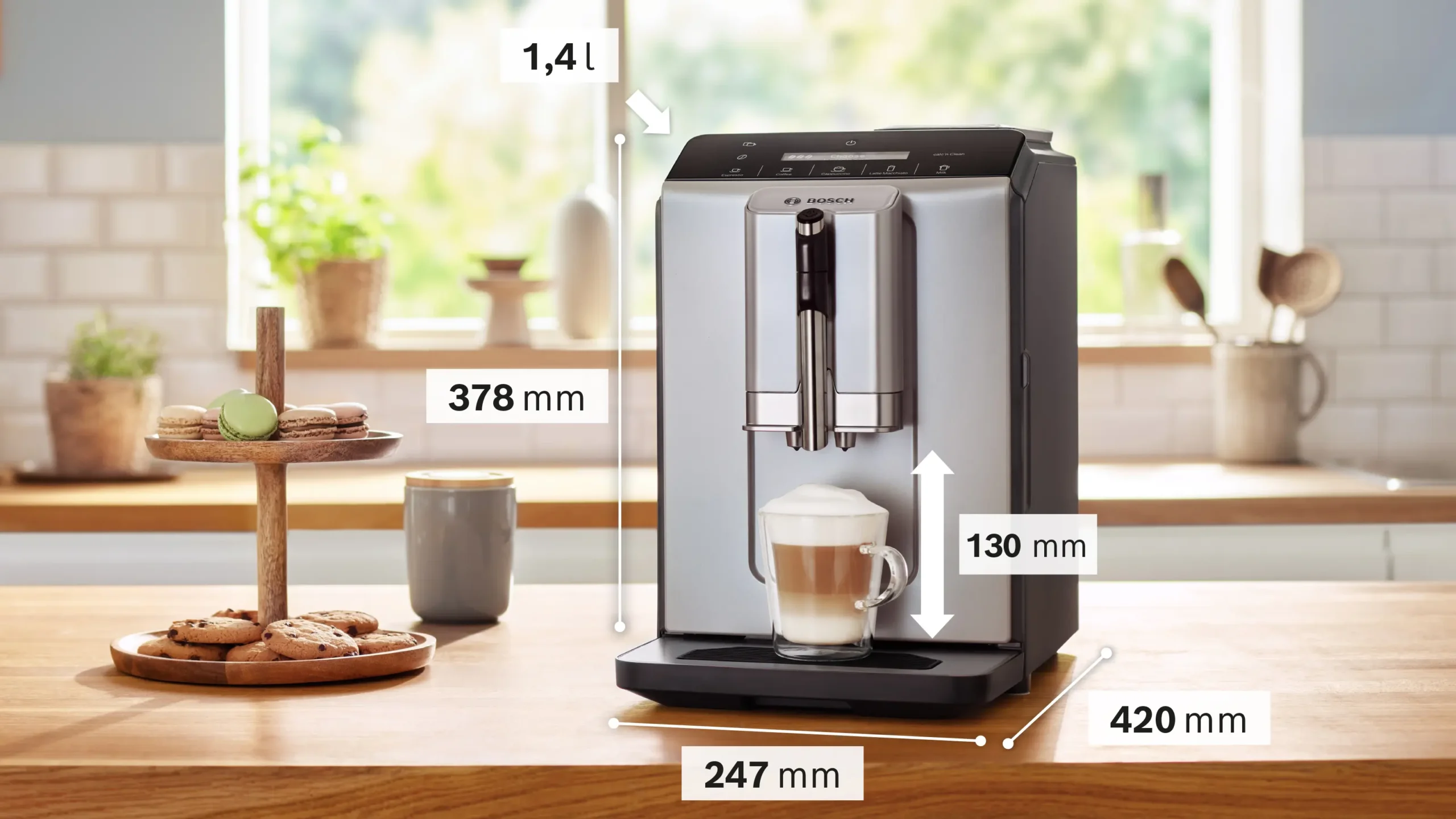 Bosch - Home Appliances TIE20301 Automatic Espresso Machine 1300W Pressure 15bar With Grinder Silver - Image 4