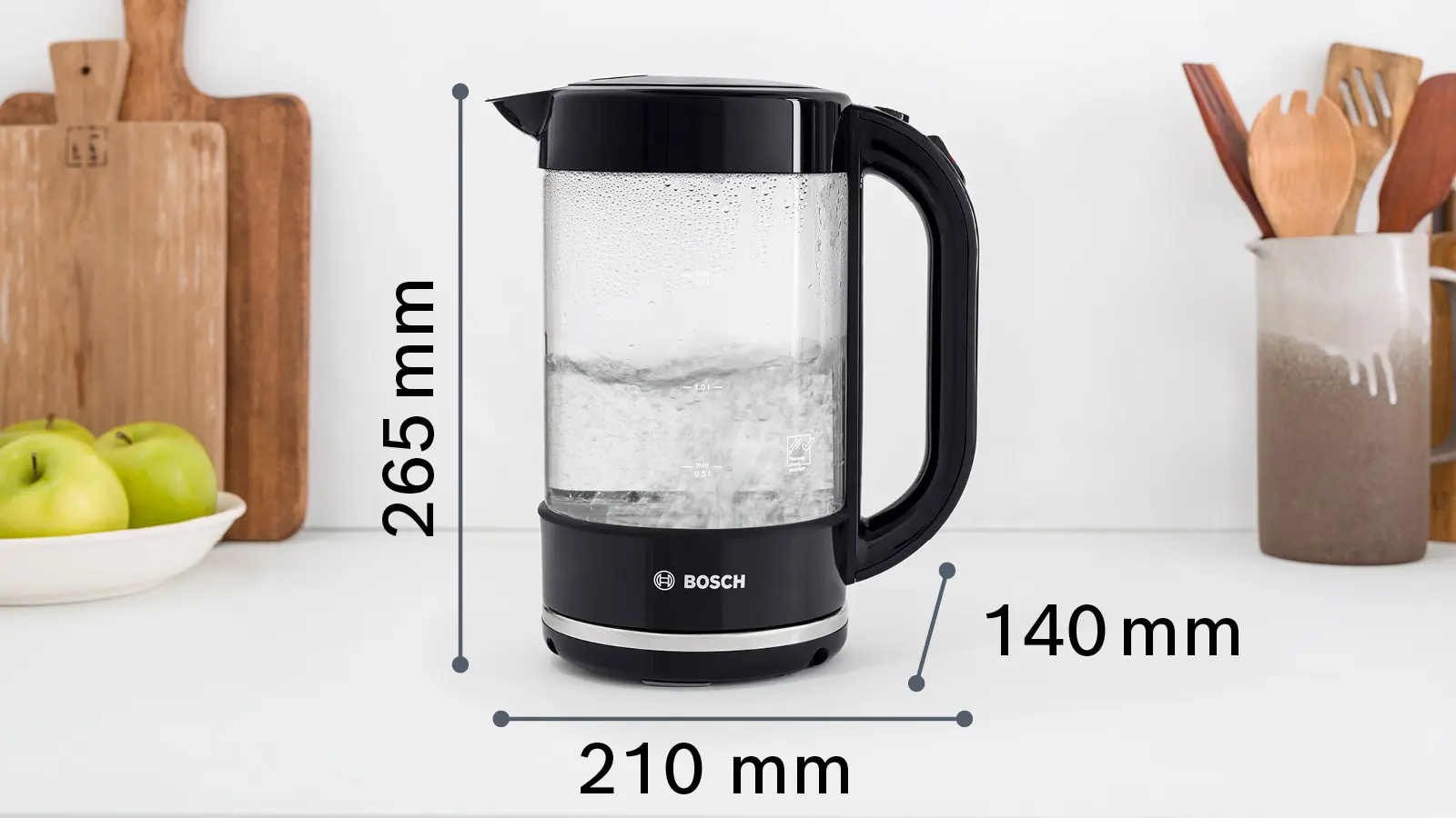 Bosch - Home Appliances TWK70B03 1.7L Glass Cordless Kettle - Image 3