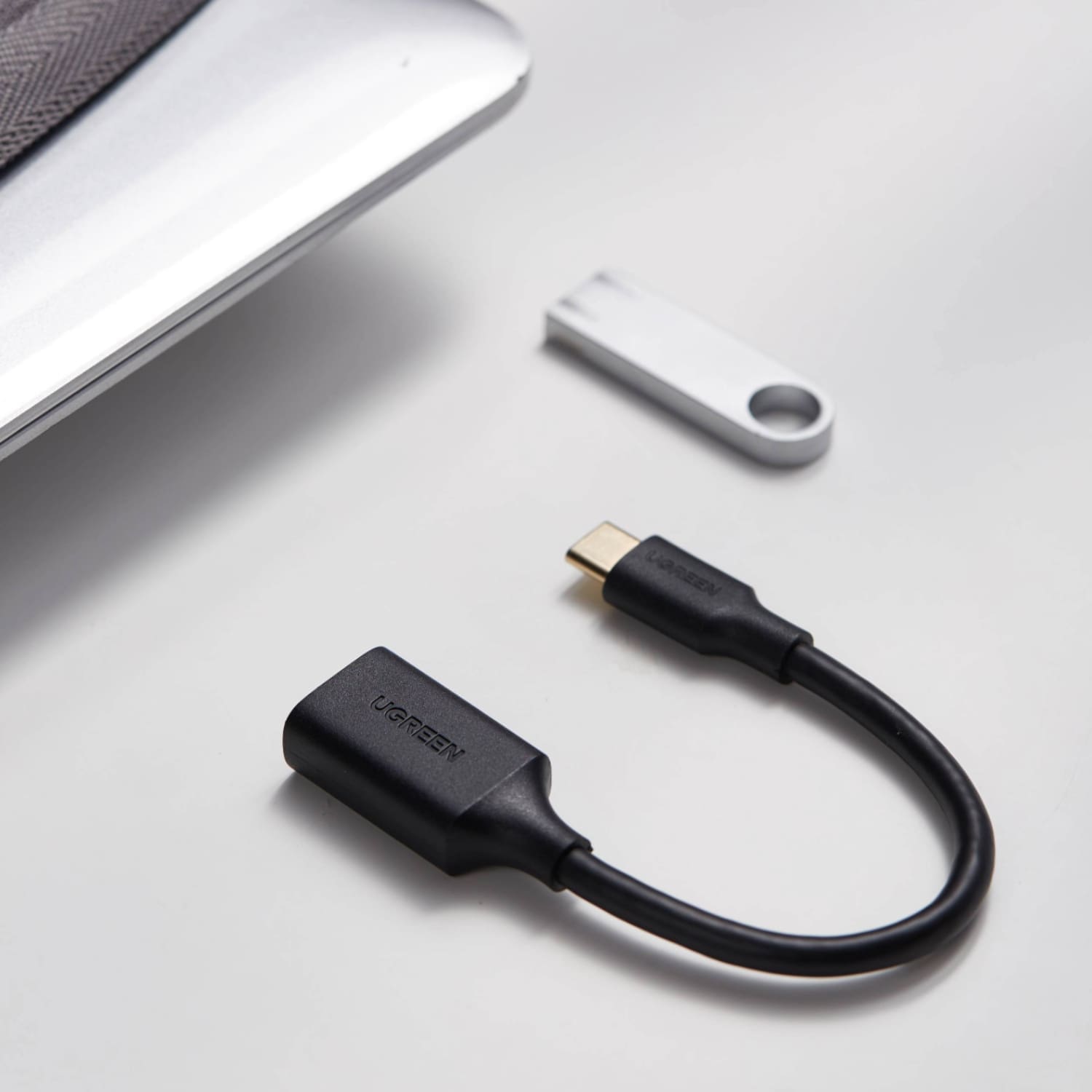 UGREEN Type-C to USB-A Adapter (Male to Female, 15cm)– Black - Image 2