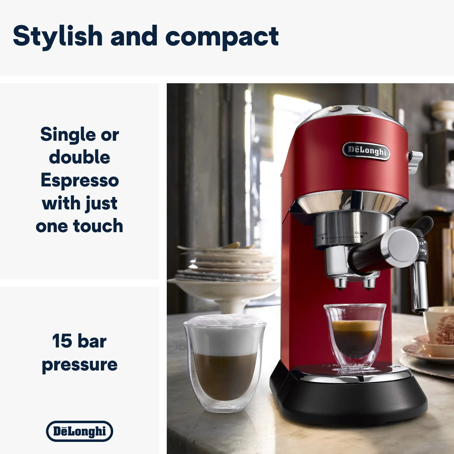 Delonghi ZA0132106271 Dedica Style - Matt Red - Image 6