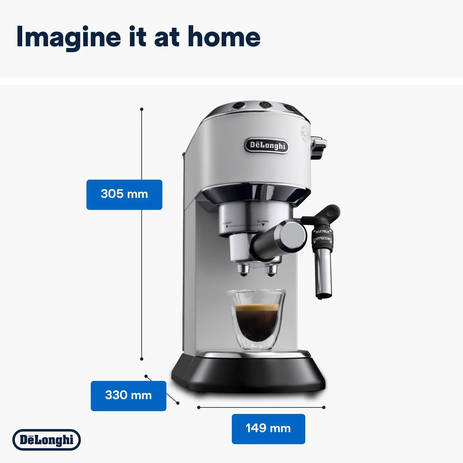 Delonghi EC685.W Dedica Style - Matt White - Image 4