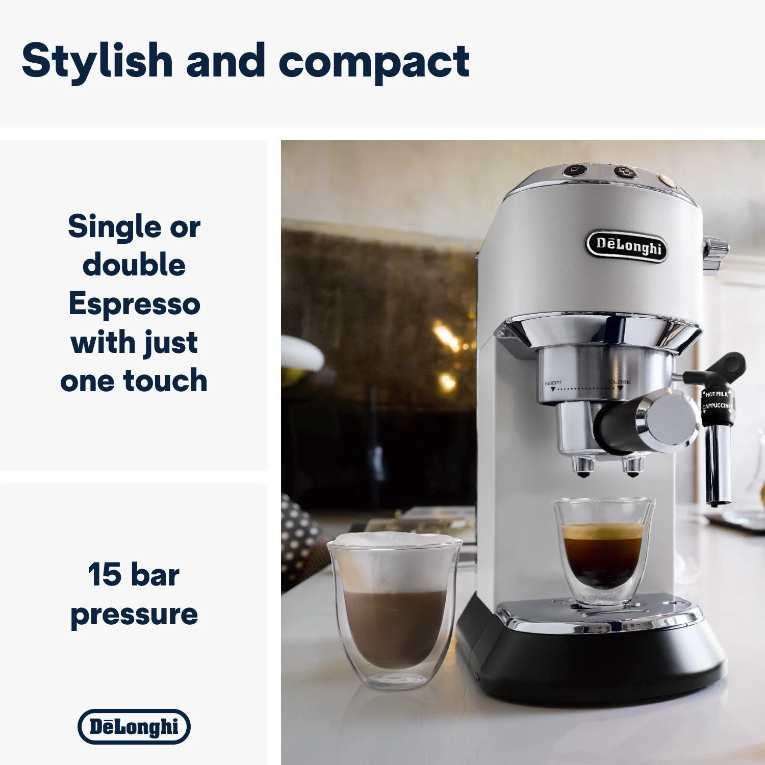 Delonghi EC685.W Dedica Style - Matt White - Image 5