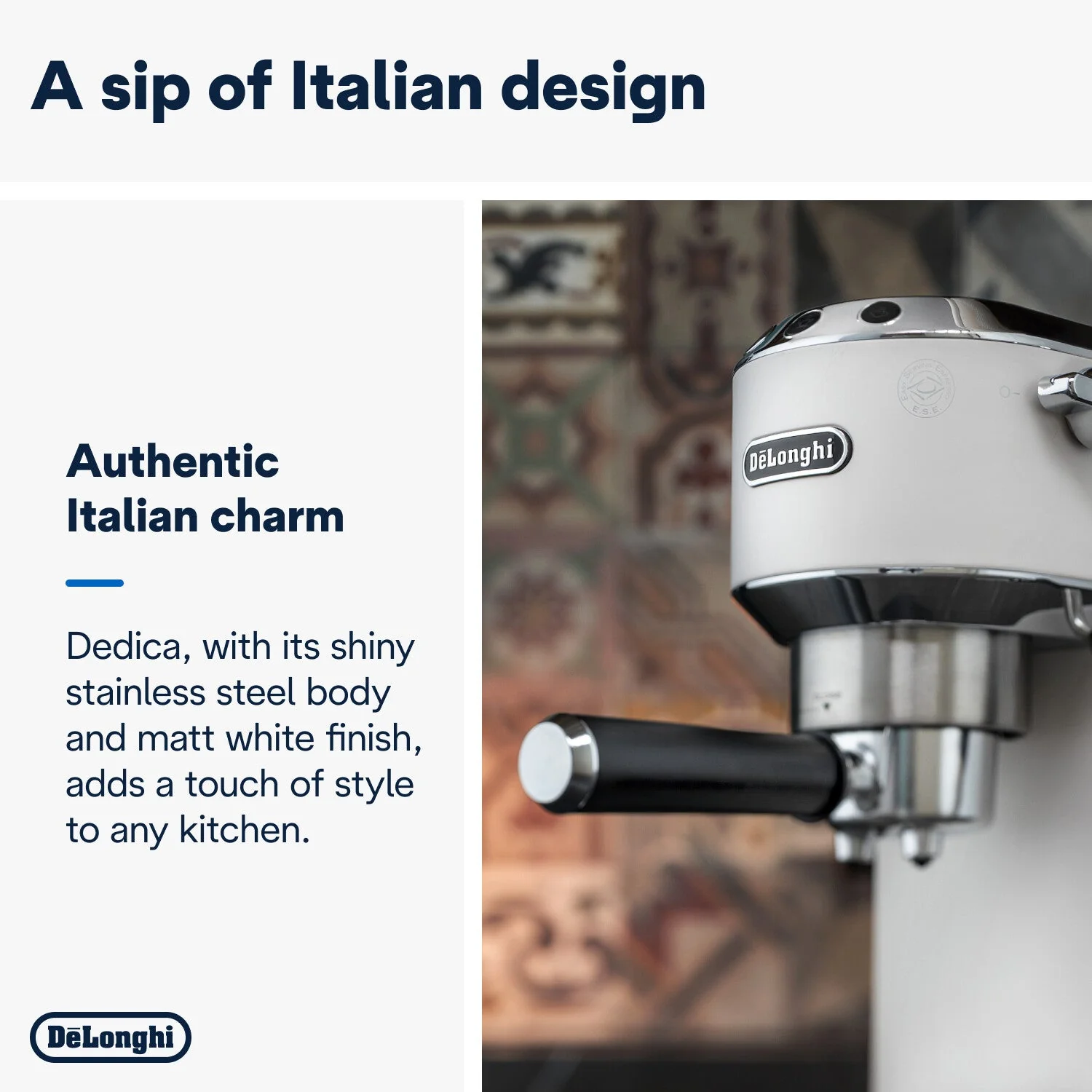 Delonghi EC685.W Dedica Style - Matt White - Image 6
