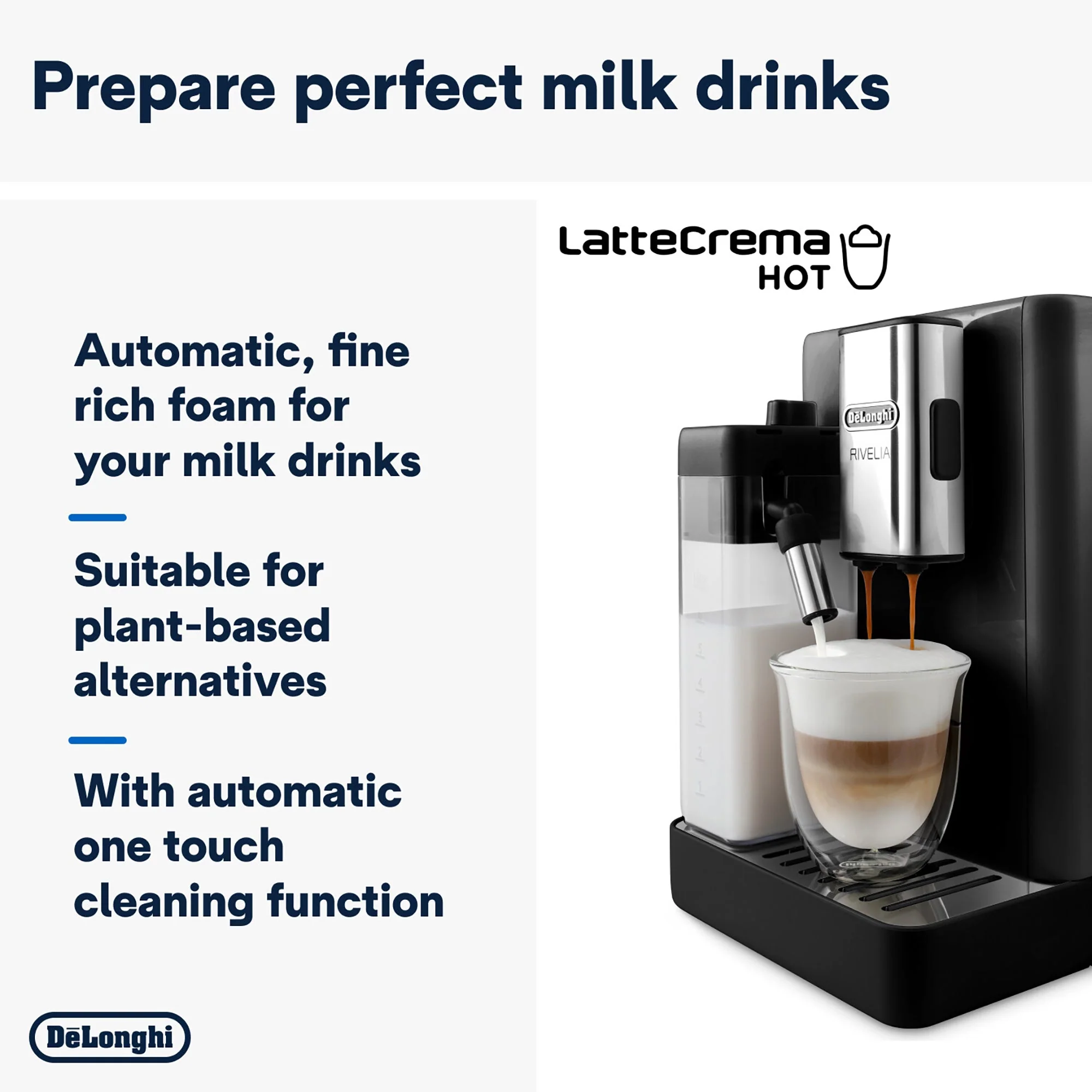 Delonghi EXAM440.55.B Rivelia Bean To Cup Coffee Machine Onyx Black - Image 5