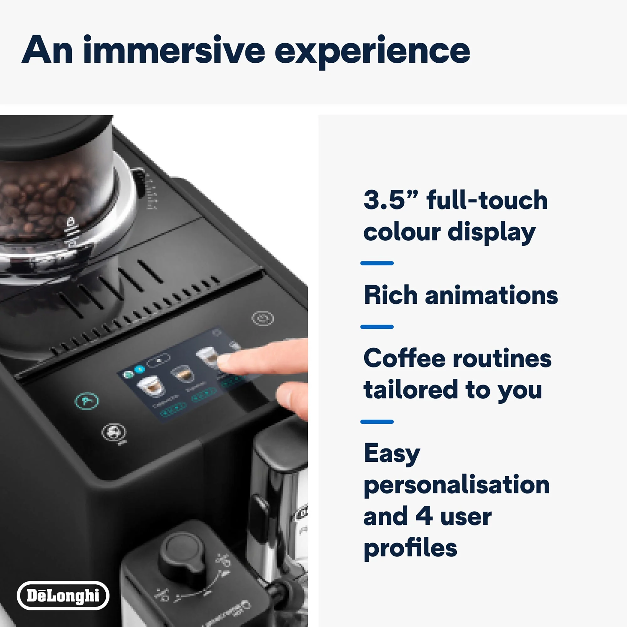 Delonghi EXAM440.55.B Rivelia Bean To Cup Coffee Machine Onyx Black - Image 6